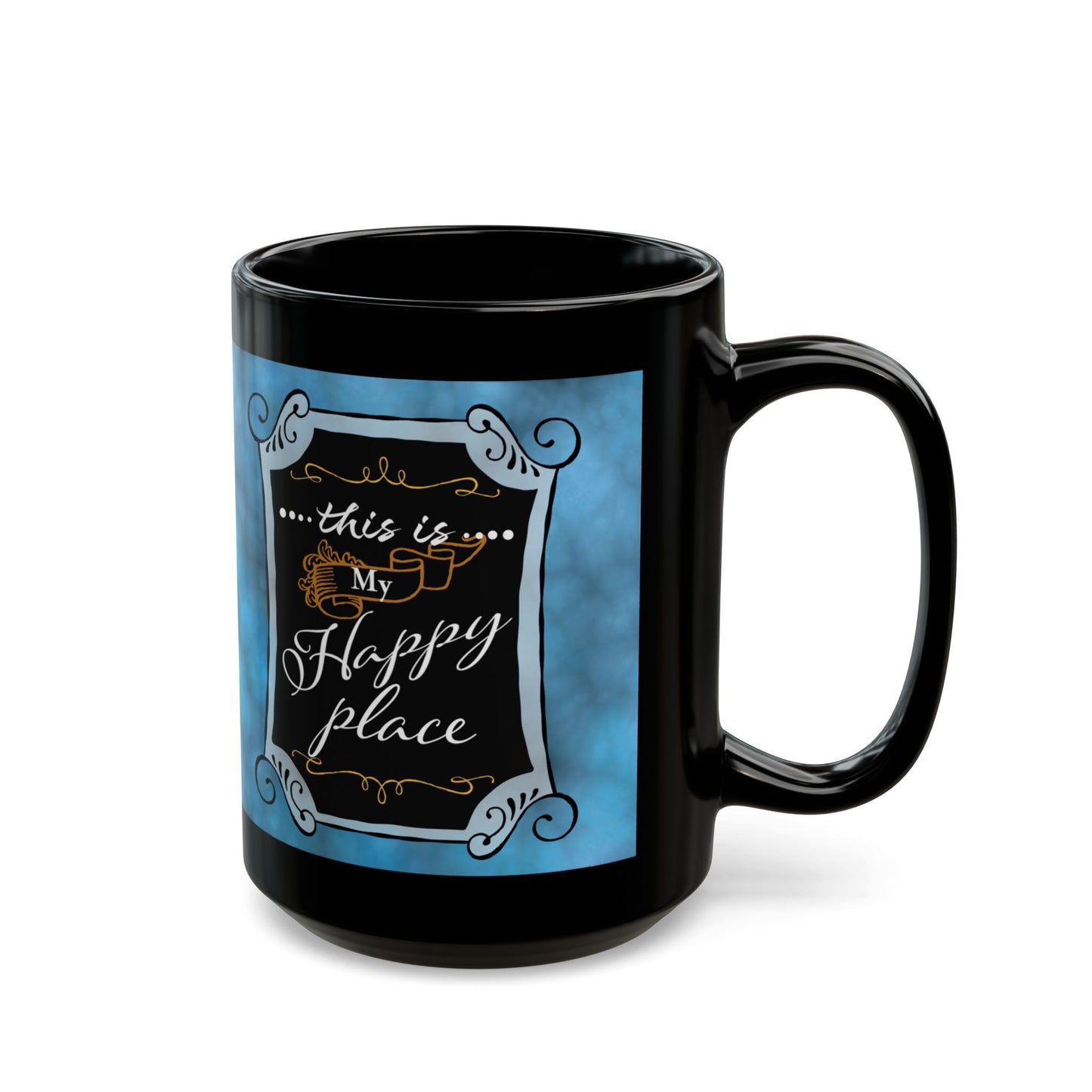 This is My Happy Place - Black Mug (11oz, 15oz)