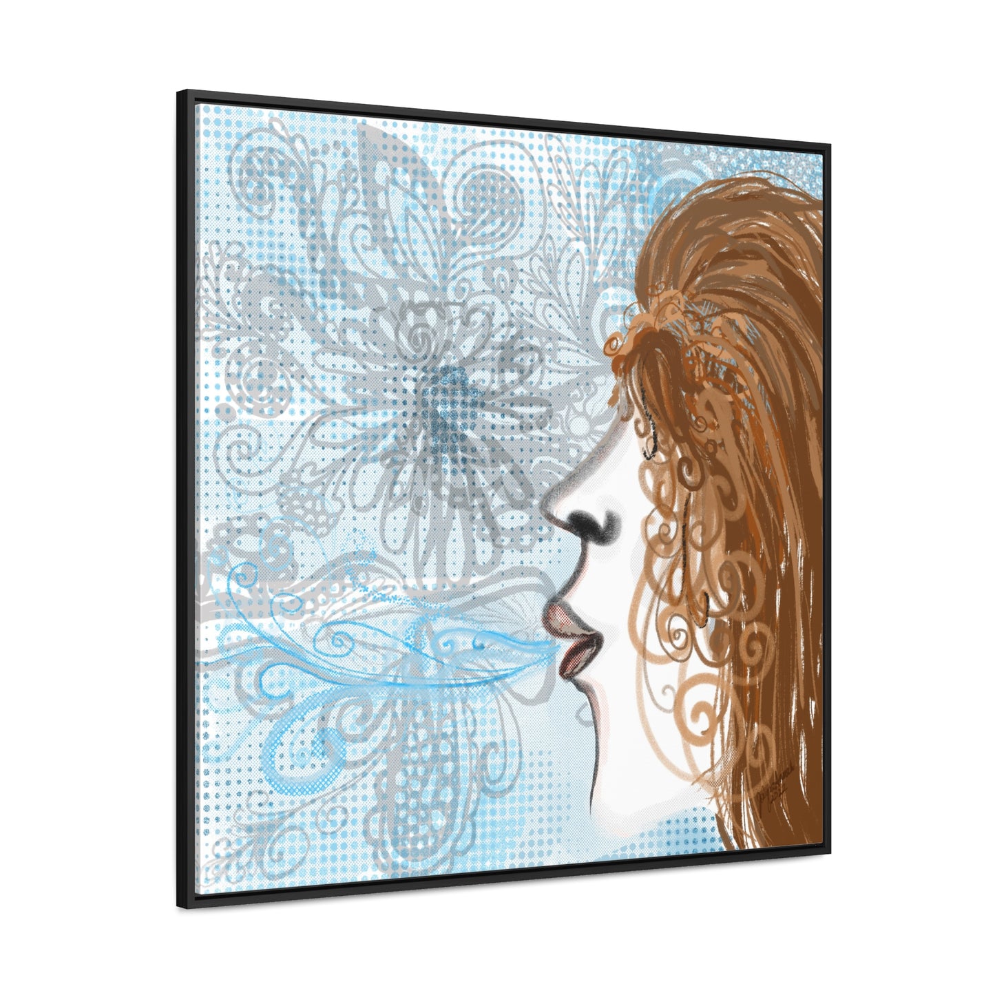 Breath-Original Art-Gallery Canvas Wraps, Square Frame