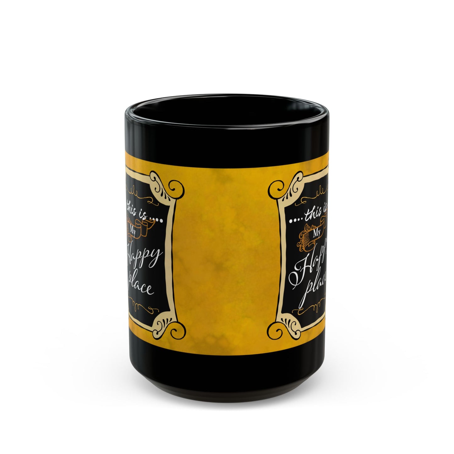 This is My Happy Place - Black Mug (11oz, 15oz)
