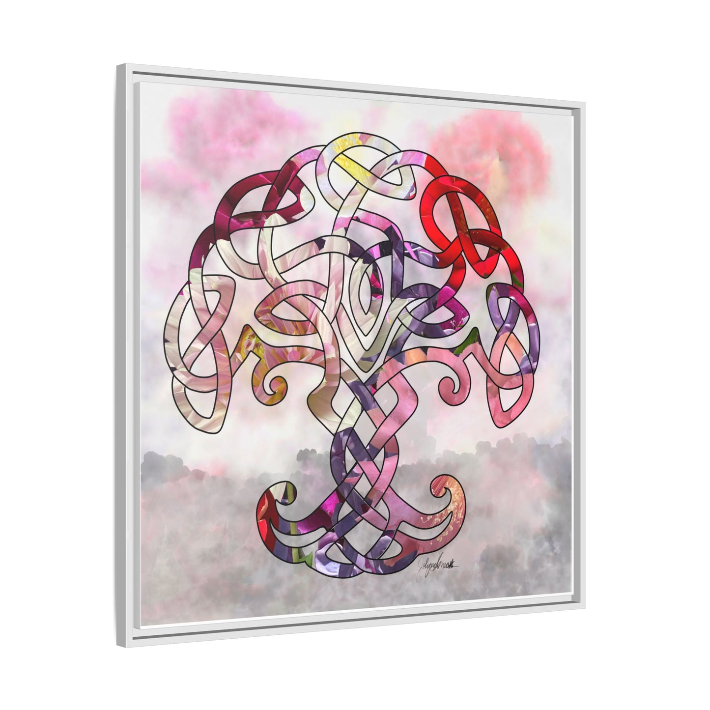 Tree of Life Print, Original Creation, Matte Canvas, Framed (Multi-color)