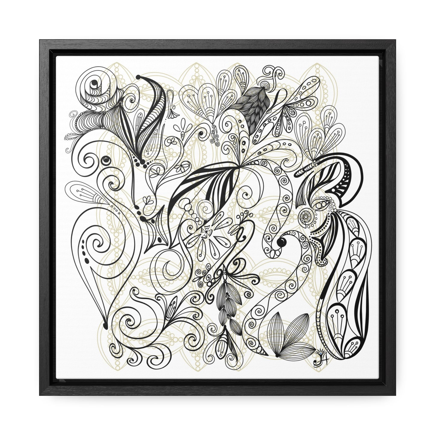 Golden Touch - Original Art-Gallery Canvas Print, Square Frame, Gift, Wall Art,