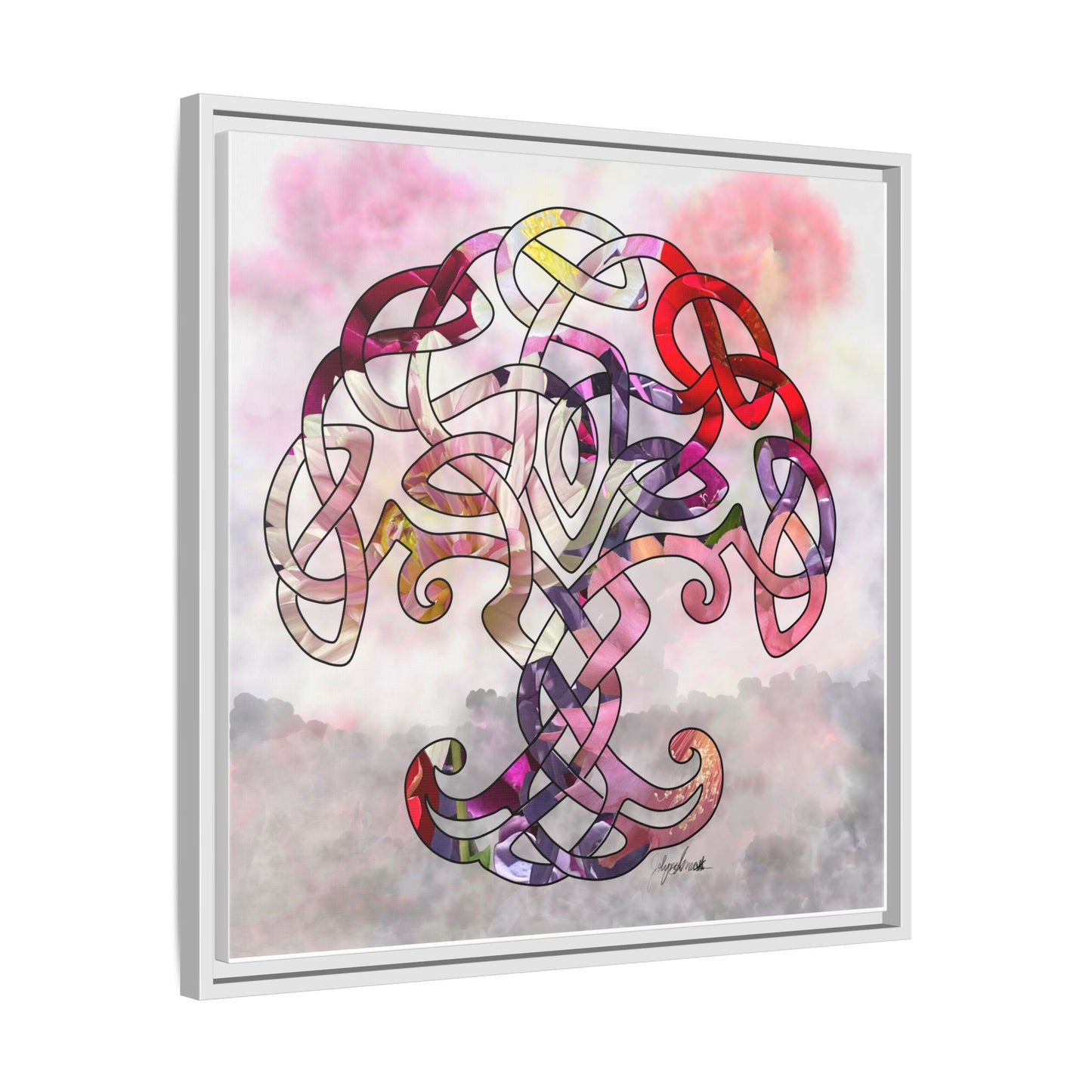 Tree of Life Print, Original Creation, Matte Canvas, Framed (Multi-color)