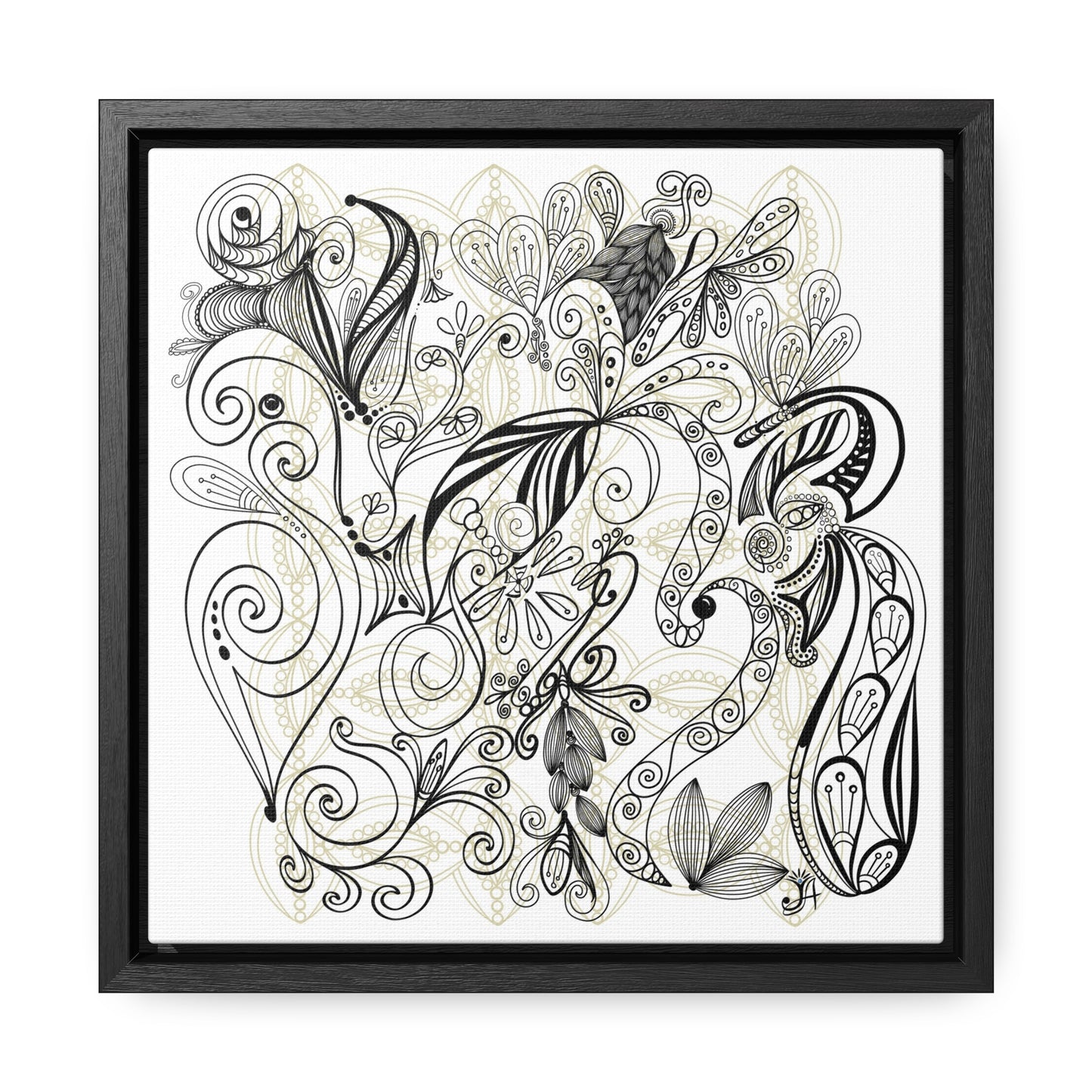 Golden Touch - Original Art-Gallery Canvas Print, Square Frame, Gift, Wall Art,