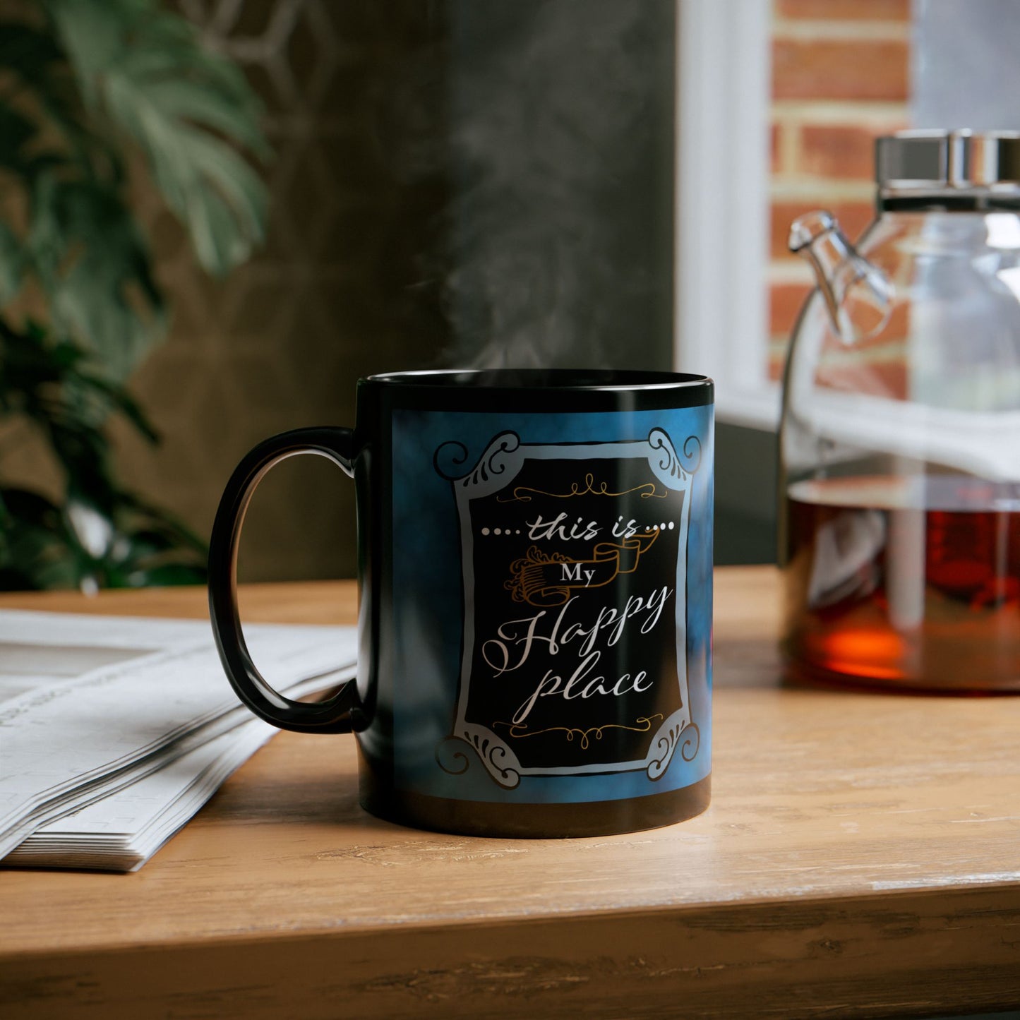 This is My Happy Place - Black Mug (11oz, 15oz)