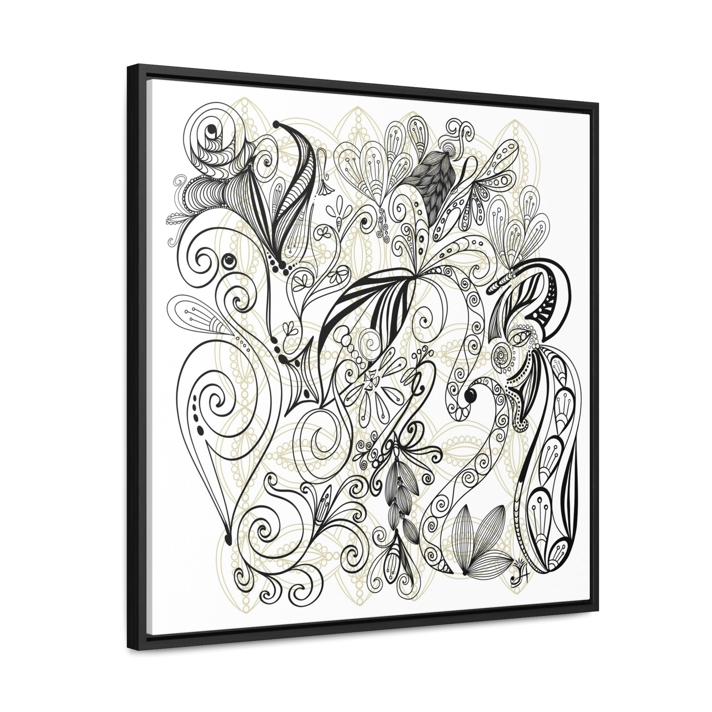 Golden Touch - Original Art-Gallery Canvas Print, Square Frame, Gift, Wall Art,