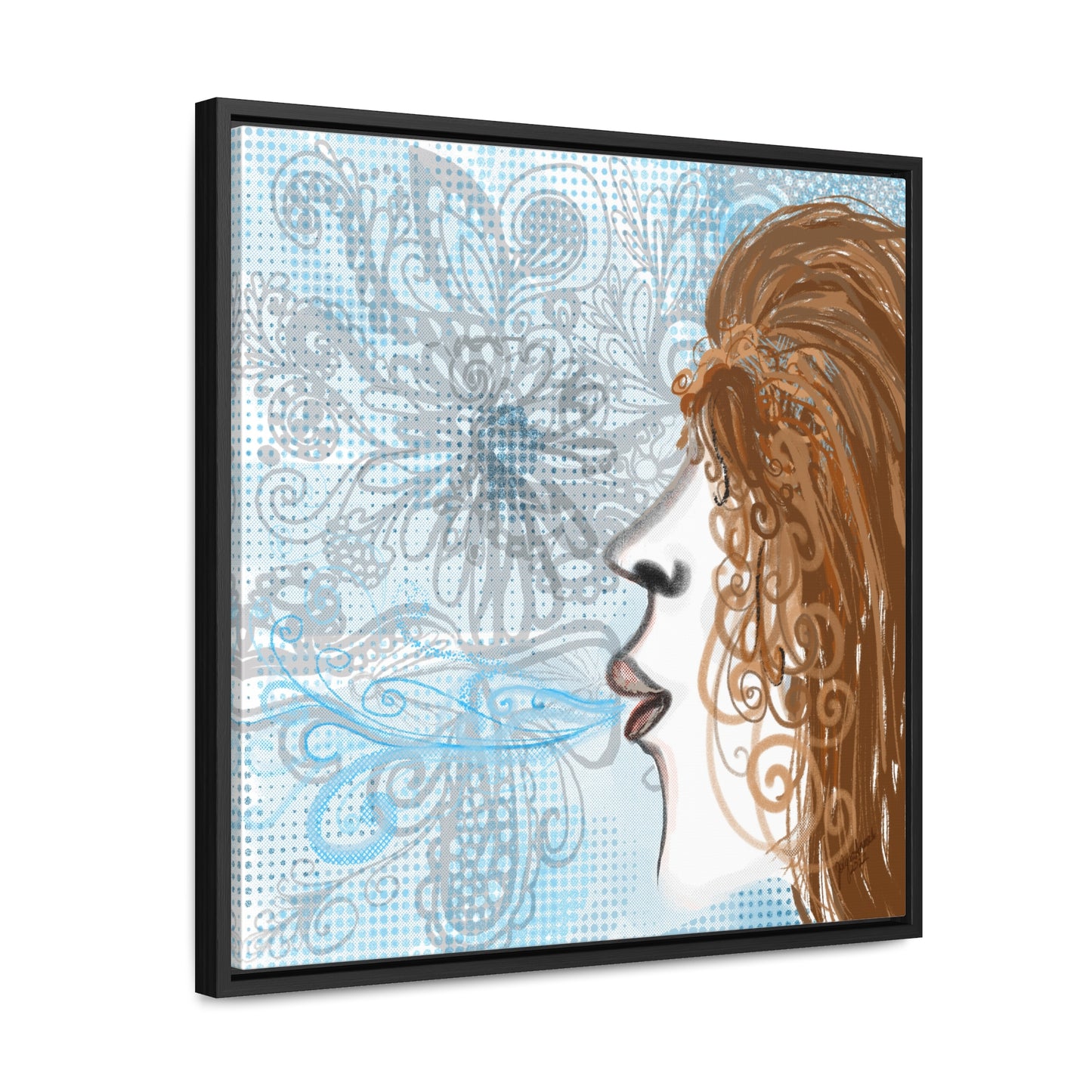Breath-Original Art-Gallery Canvas Wraps, Square Frame
