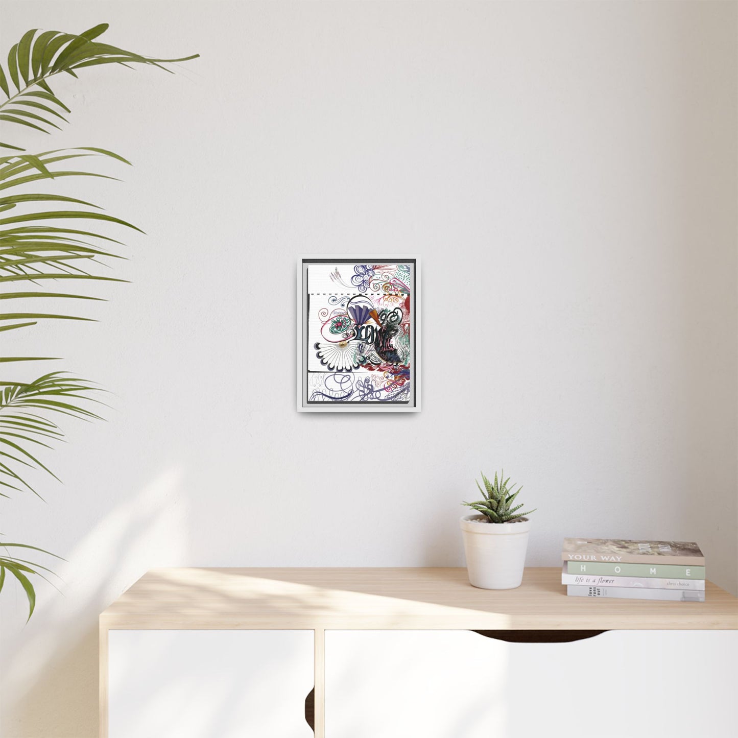 Love - Original Art Matte Canvas, Framed (Multi-color)