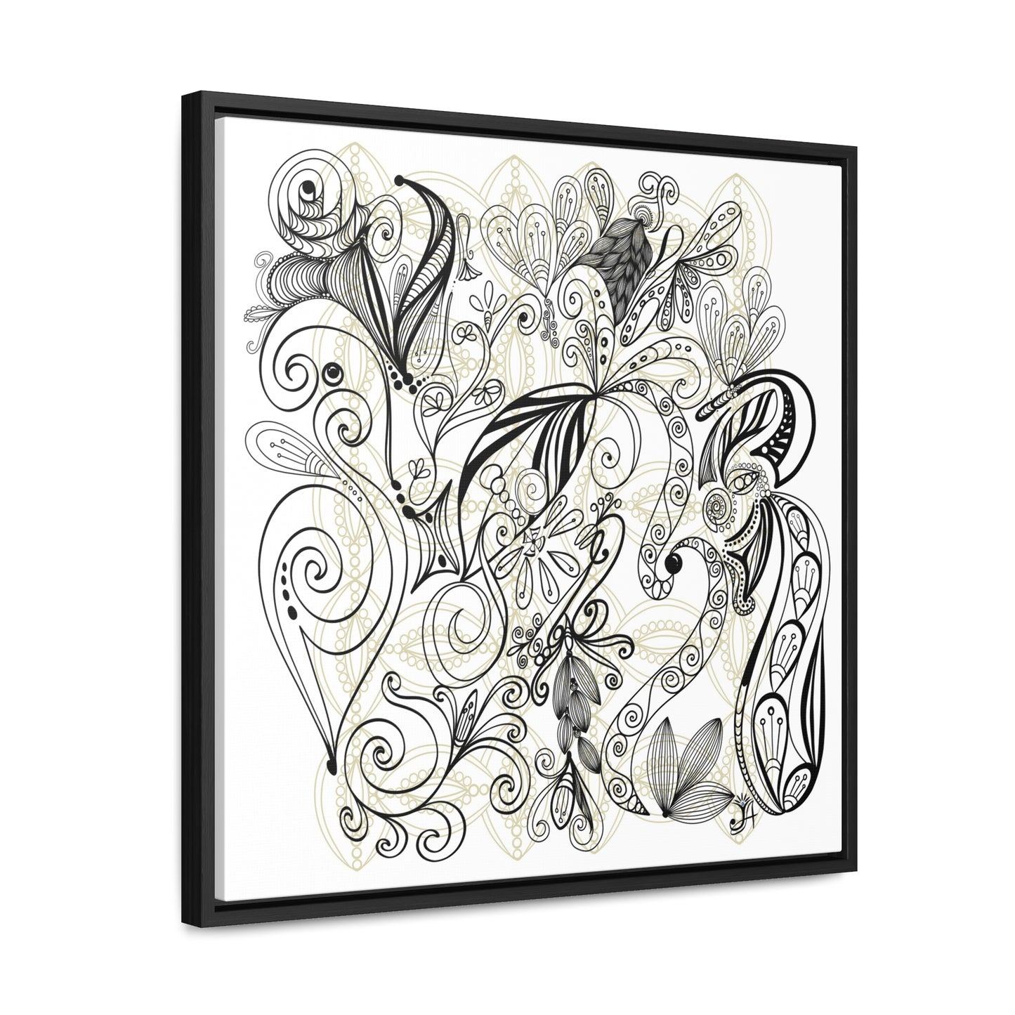Golden Touch - Original Art-Gallery Canvas Print, Square Frame, Gift, Wall Art,
