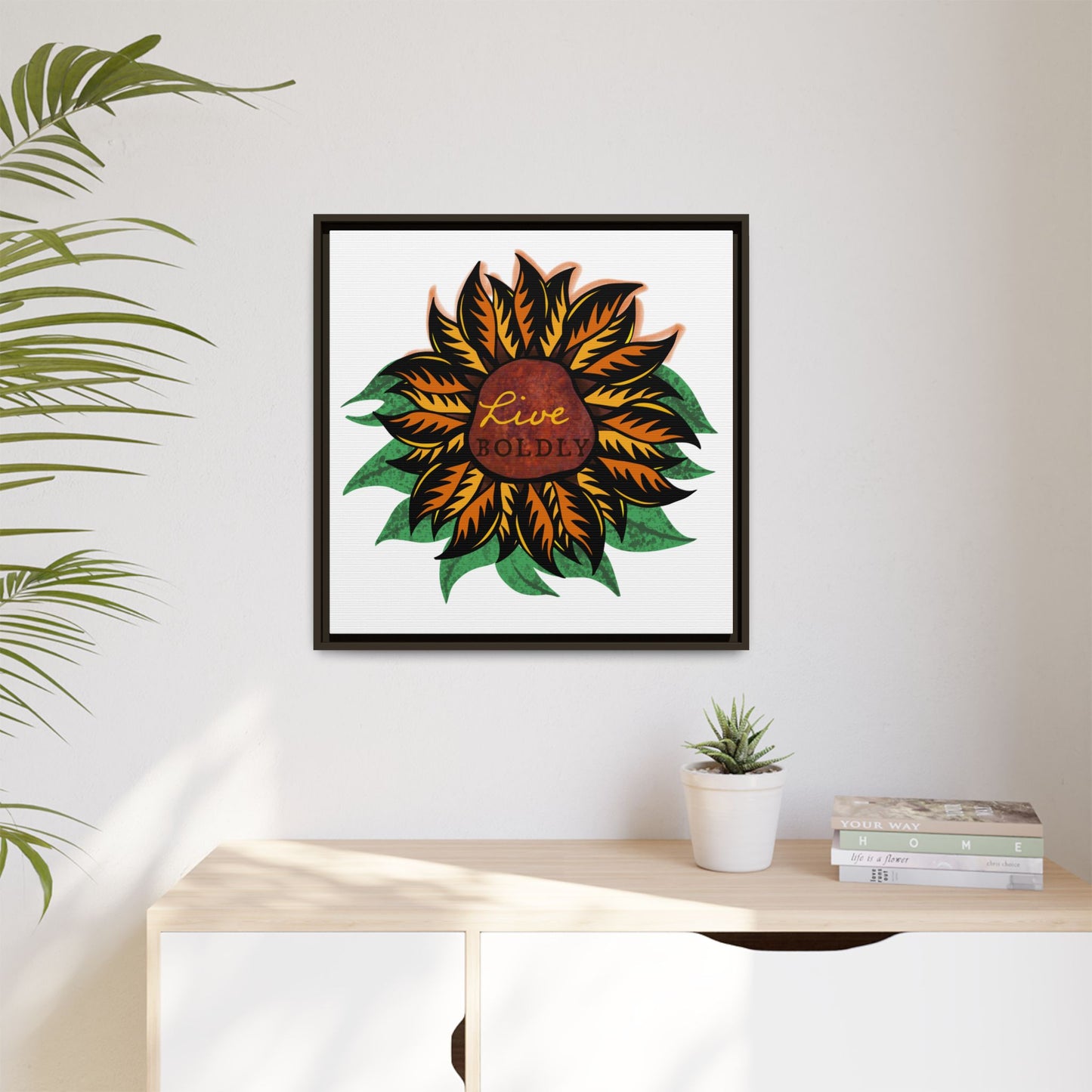 Live Boldly, Matte Canvas, Framed (Multi-color)