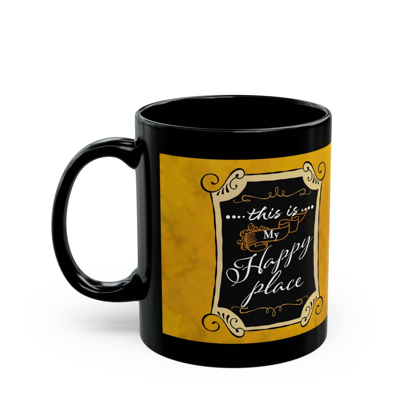 This is My Happy Place - Black Mug (11oz, 15oz)