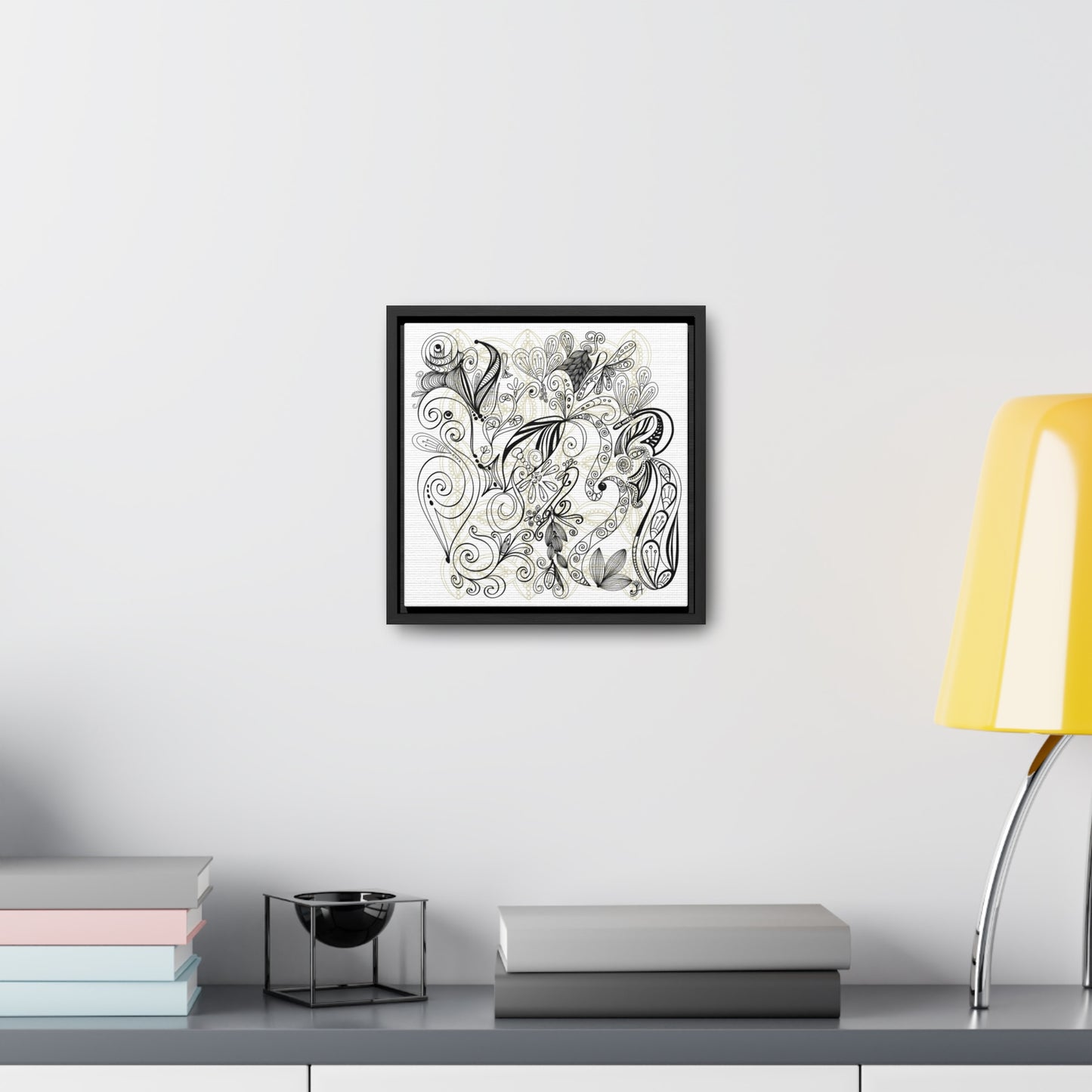 Golden Touch - Original Art-Gallery Canvas Print, Square Frame, Gift, Wall Art,