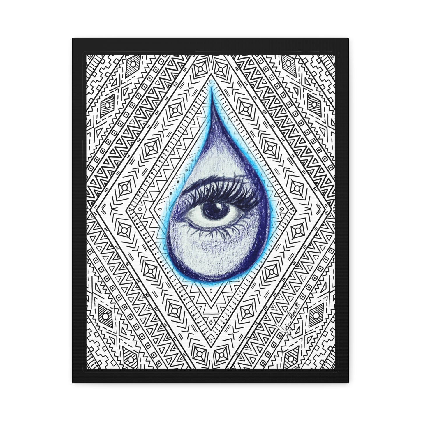 Tears Within-JolyneAnne Art Gallery Wrapped Canvas, Gift ideas, Original Artwork, Wall Art