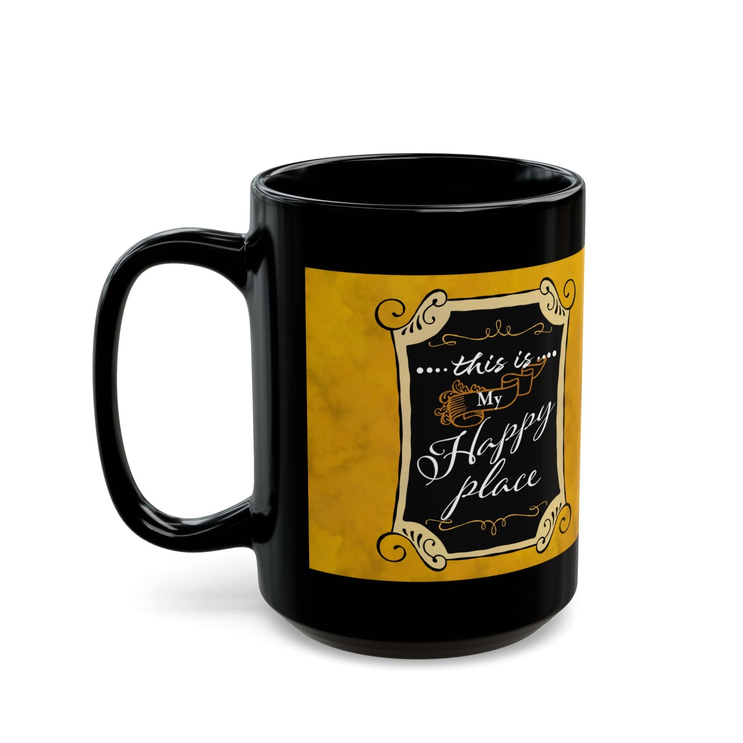 This is My Happy Place - Black Mug (11oz, 15oz)