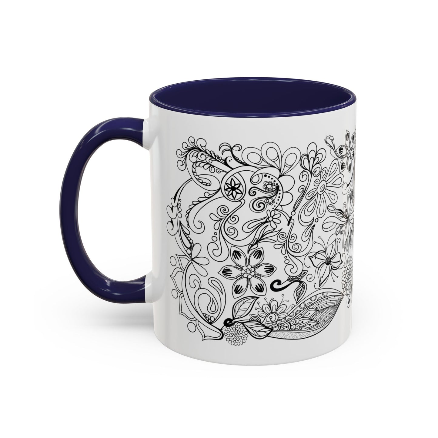 Piggy laughing - Accent Coffee Mug (11, 15oz)