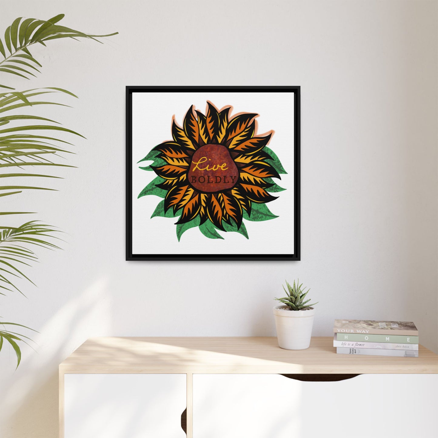 Live Boldly, Matte Canvas, Framed (Multi-color)