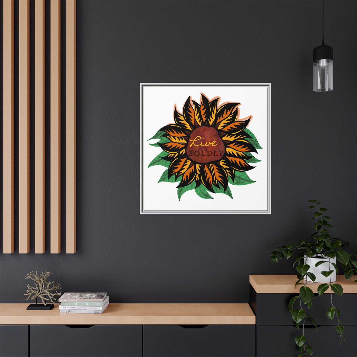 Live Boldly, Matte Canvas, Framed (Multi-color)