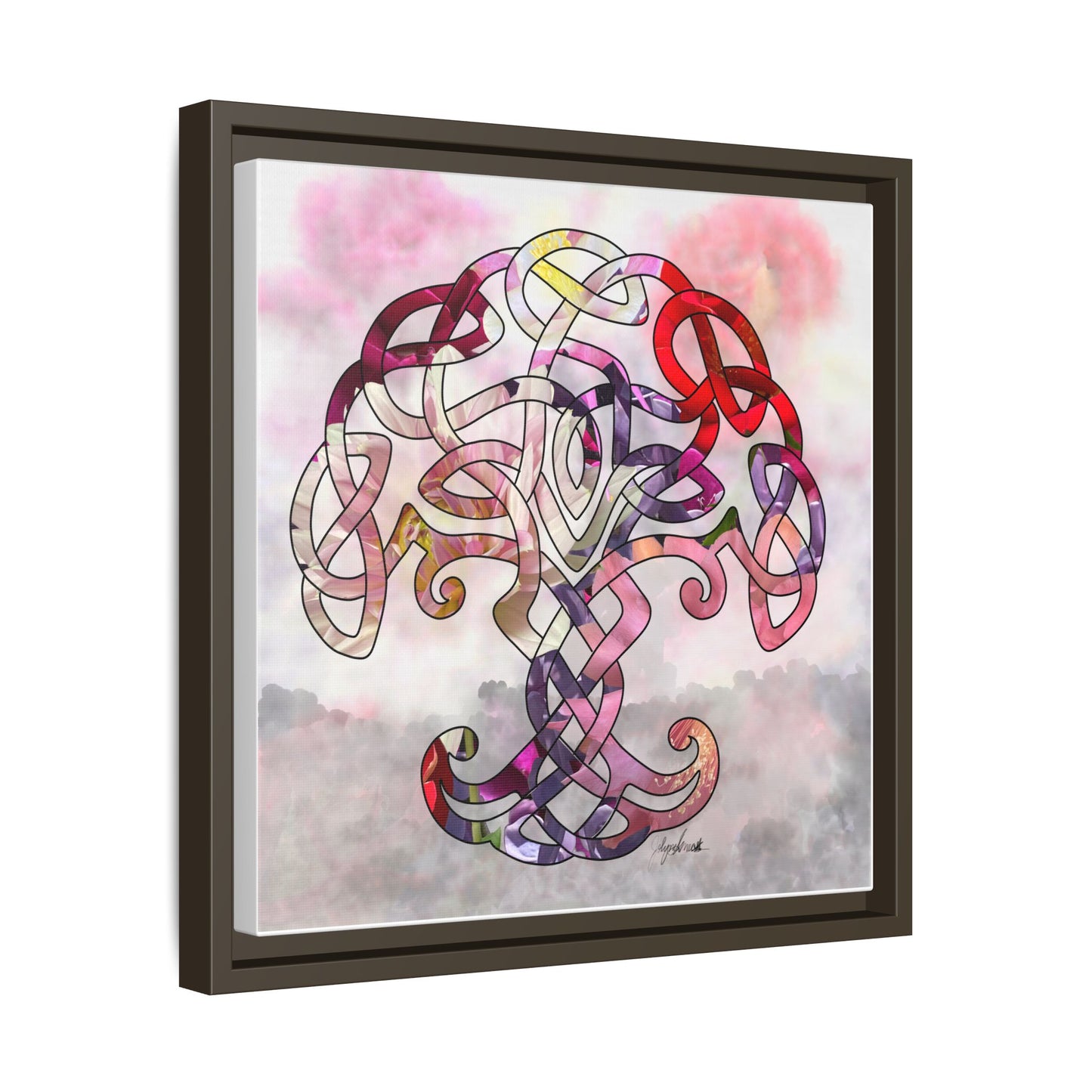 Tree of Life Print, Original Creation, Matte Canvas, Framed (Multi-color)