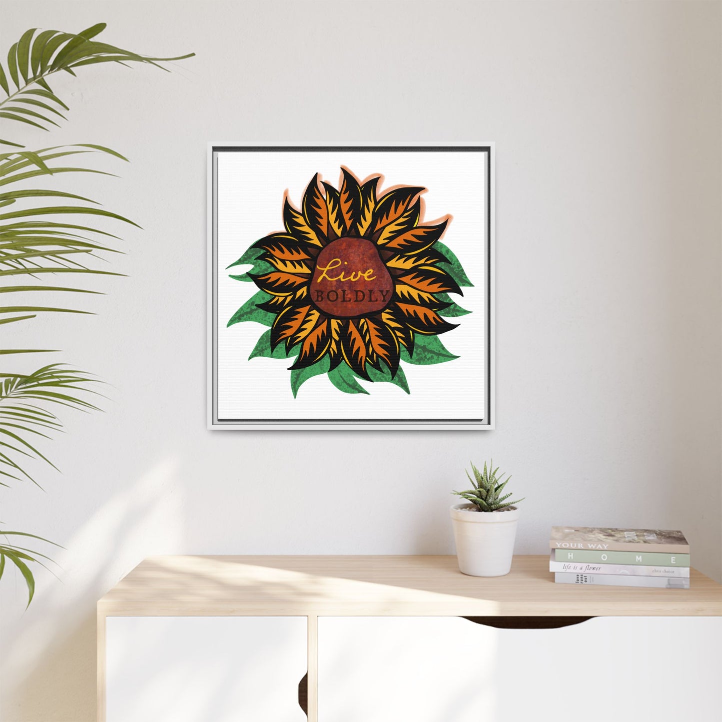 Live Boldly, Matte Canvas, Framed (Multi-color)