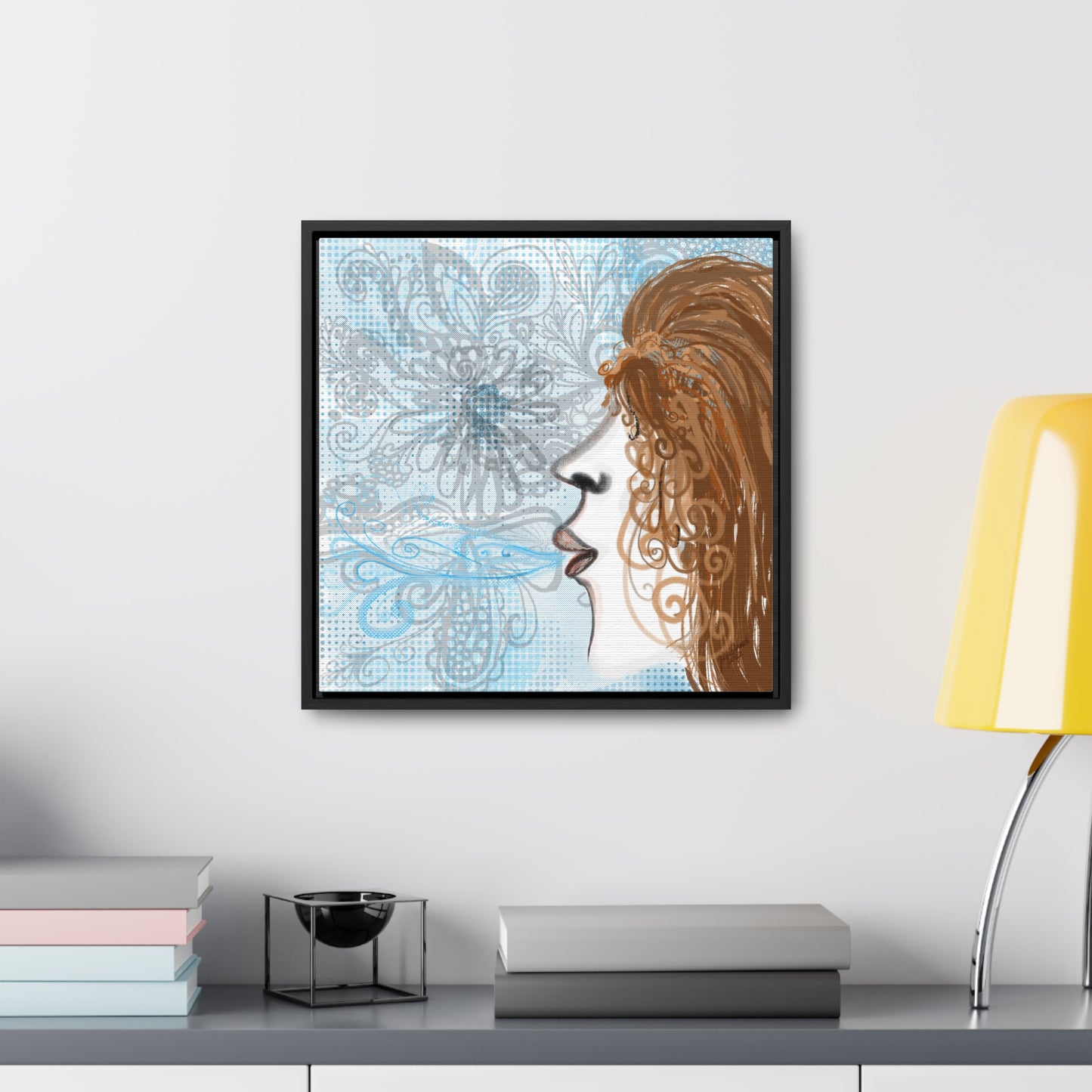 Breath-Original Art-Gallery Canvas Wraps, Square Frame