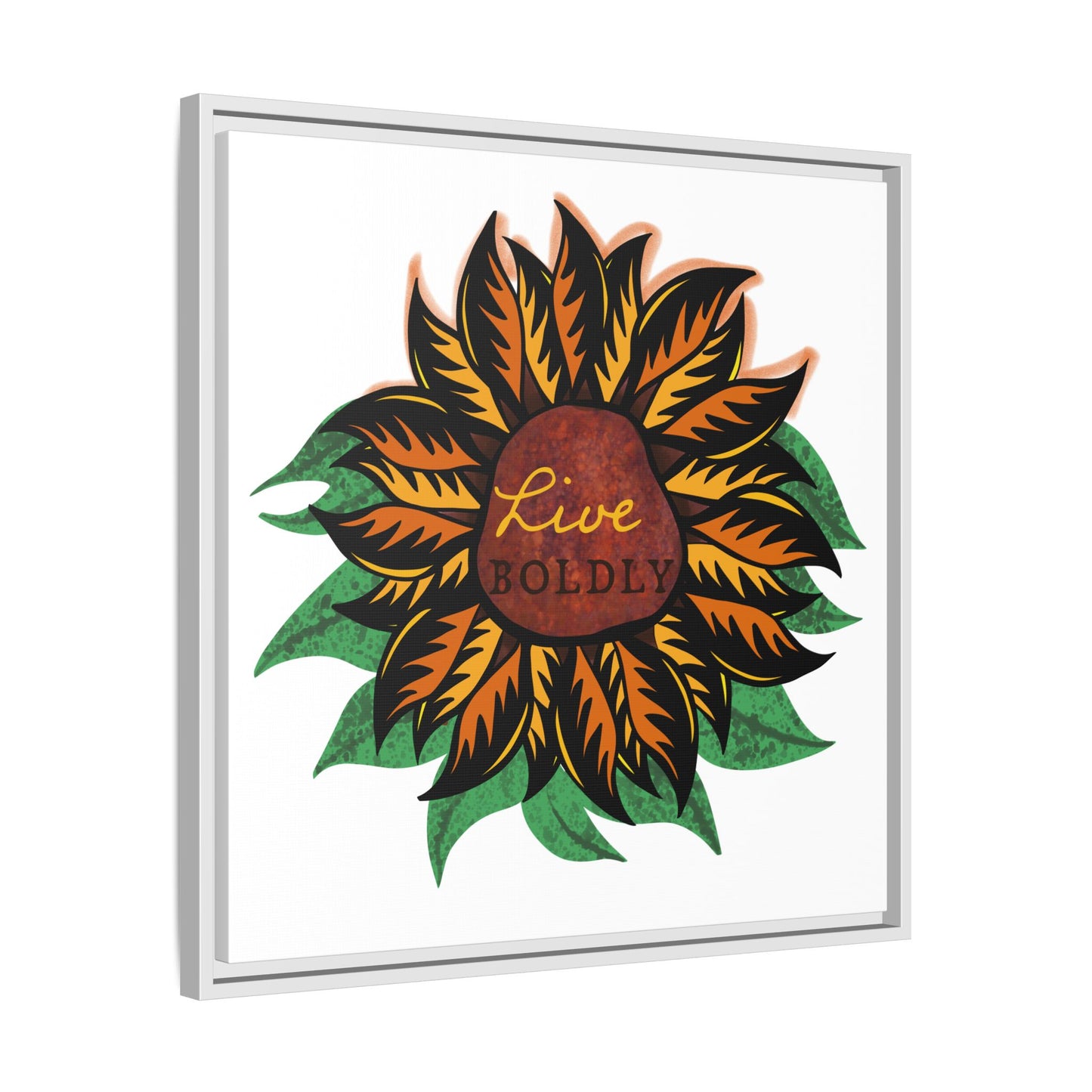 Live Boldly, Matte Canvas, Framed (Multi-color)