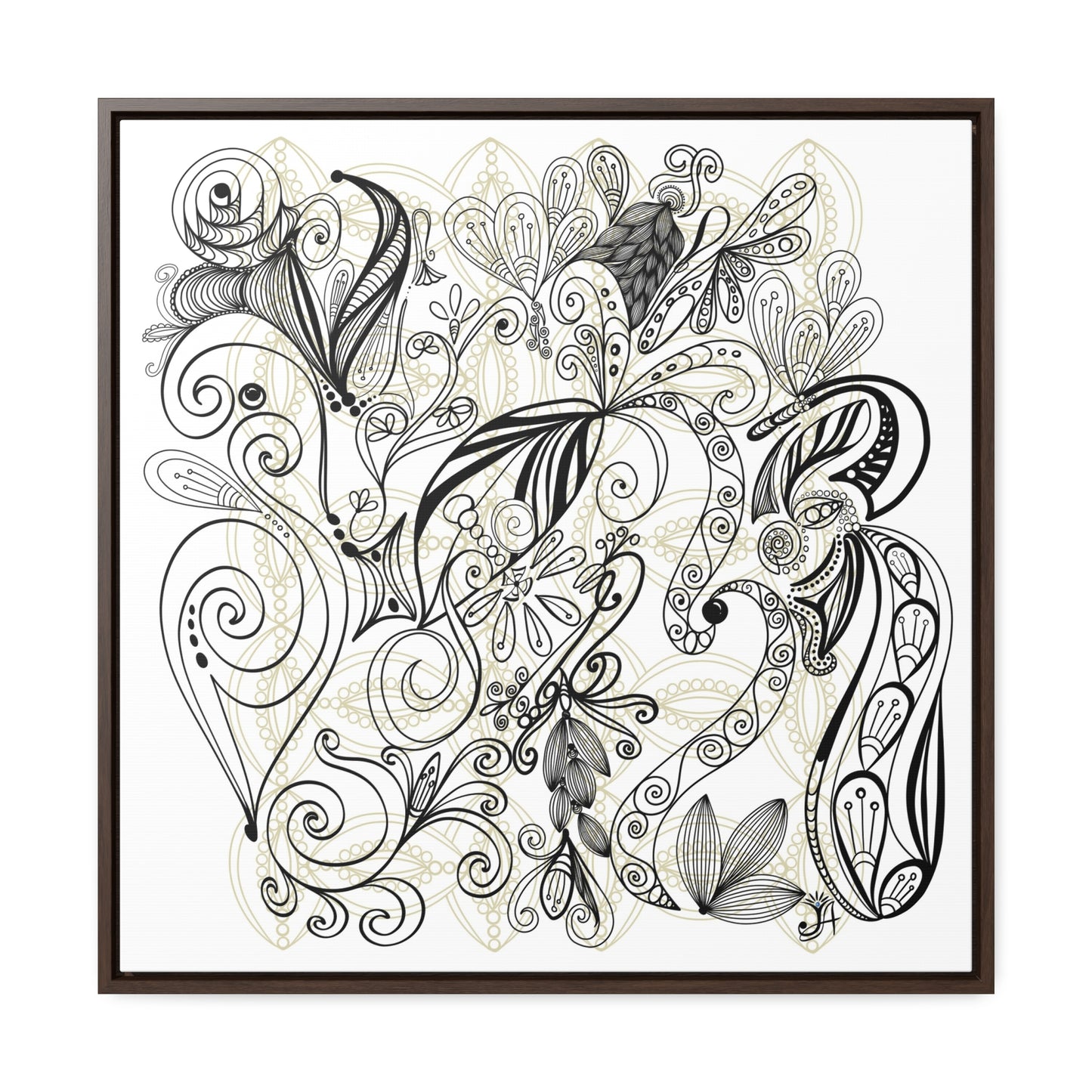 Golden Touch - Original Art-Gallery Canvas Print, Square Frame, Gift, Wall Art,