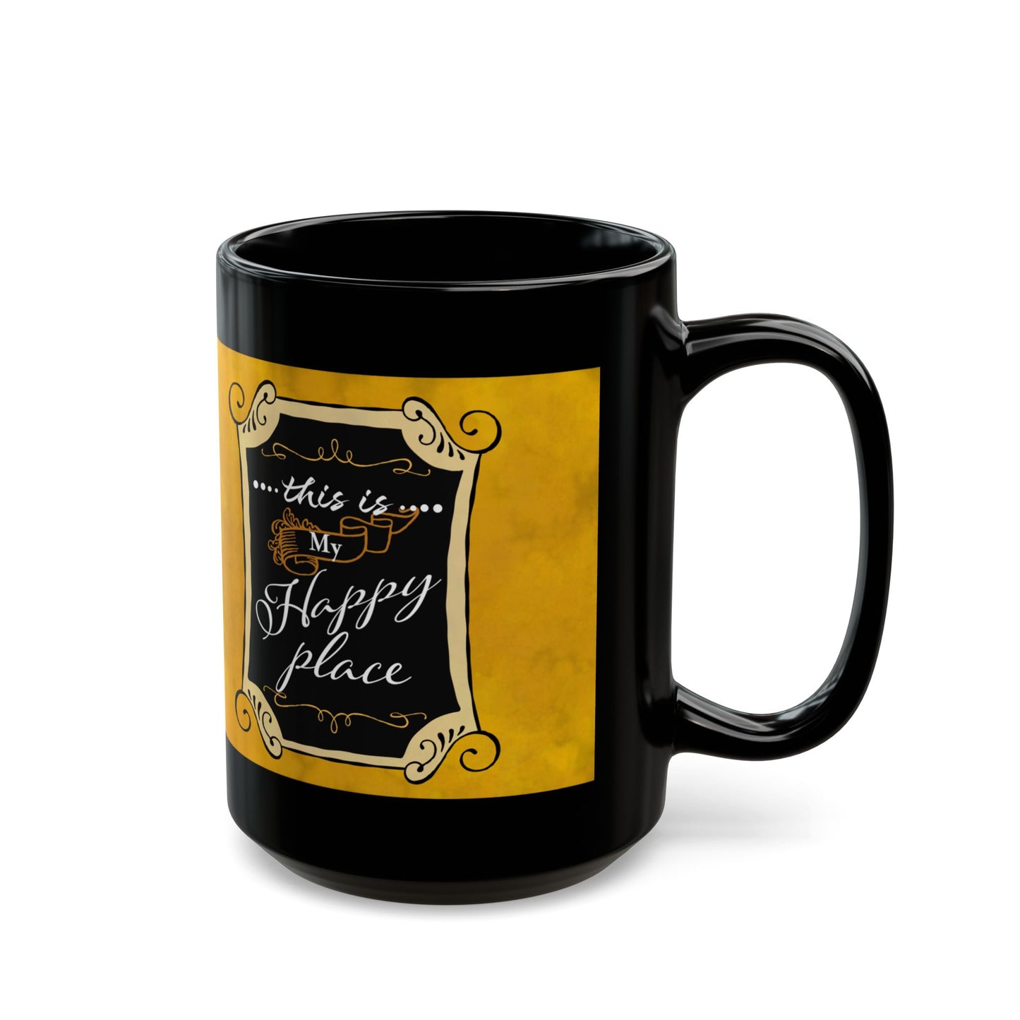 This is My Happy Place - Black Mug (11oz, 15oz)