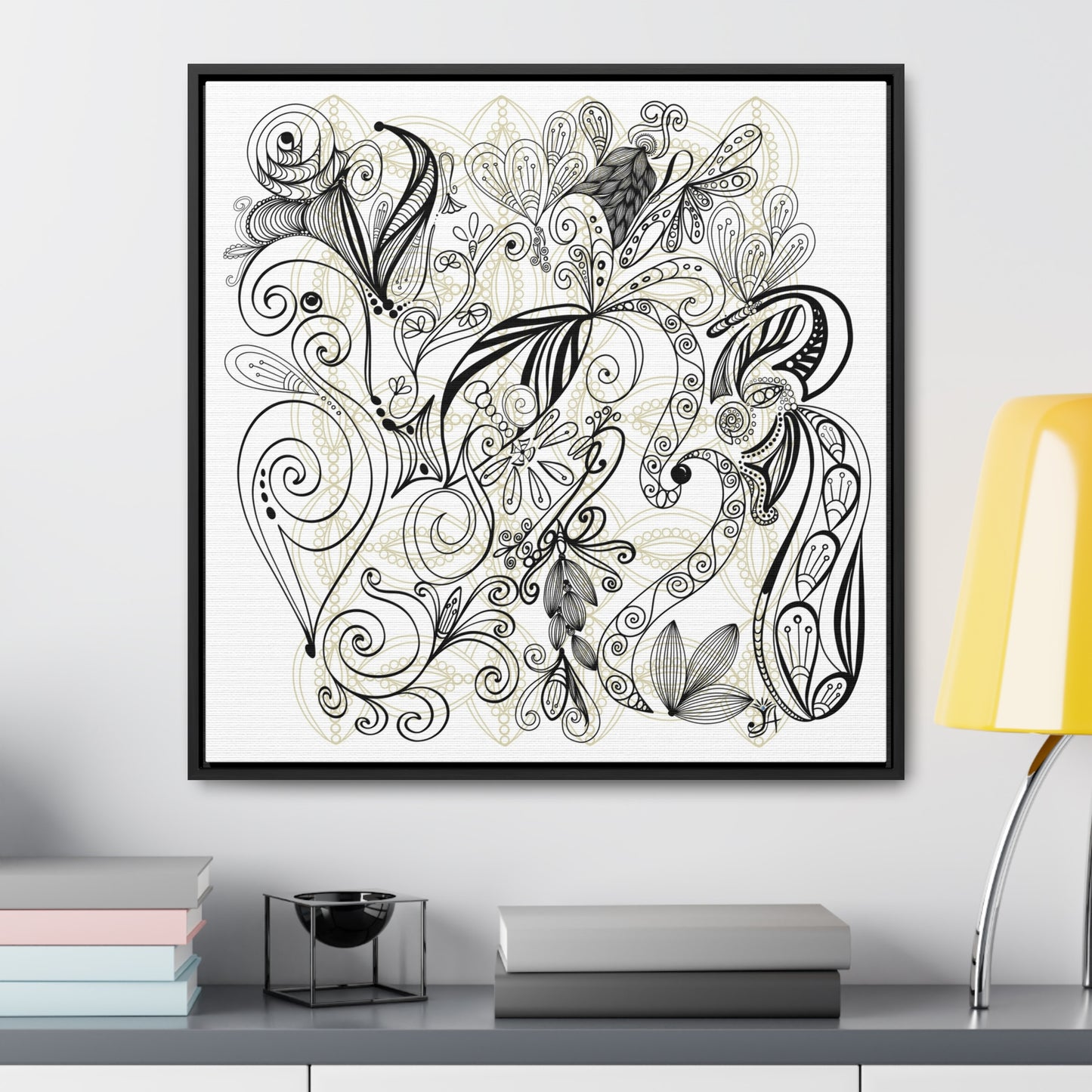 Golden Touch - Original Art-Gallery Canvas Print, Square Frame, Gift, Wall Art,
