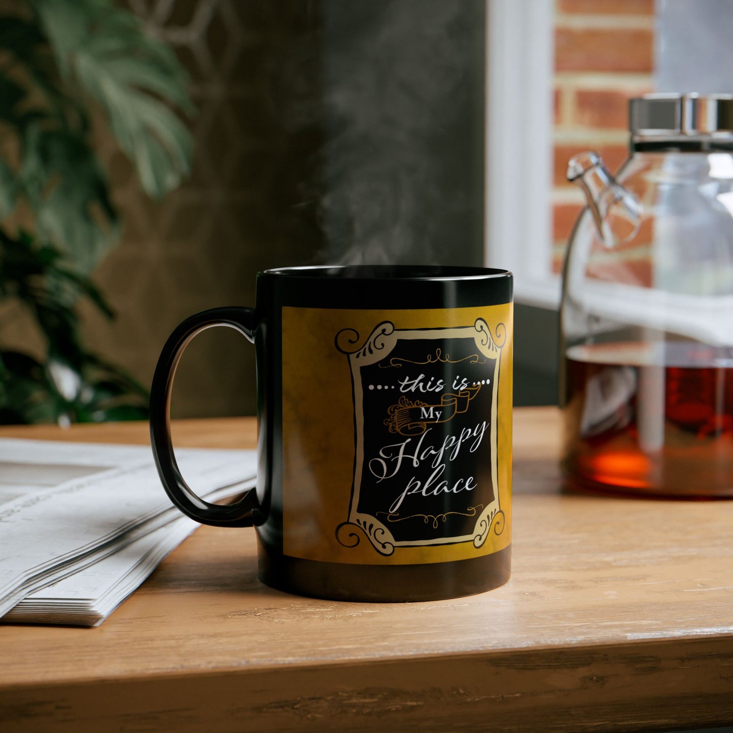 This is My Happy Place - Black Mug (11oz, 15oz)