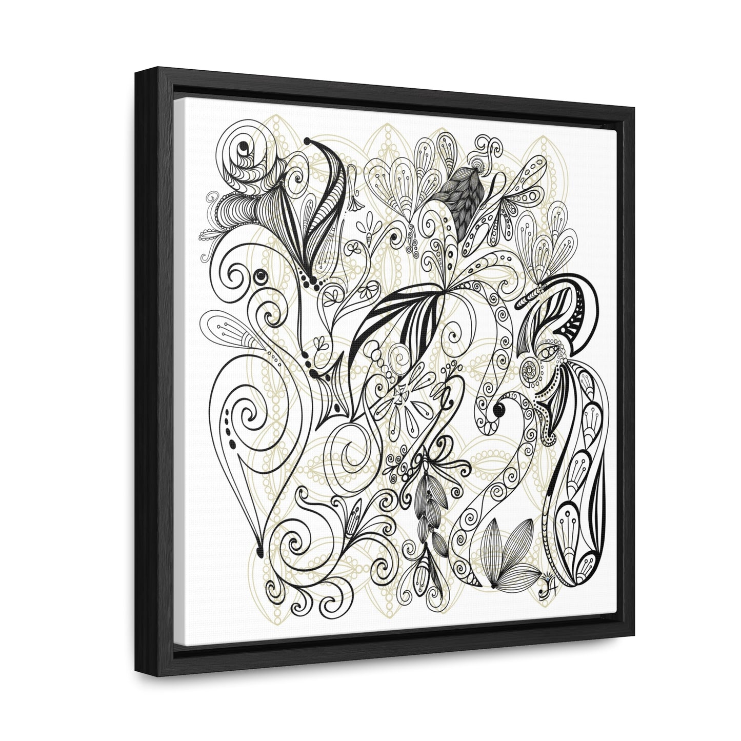 Golden Touch - Original Art-Gallery Canvas Print, Square Frame, Gift, Wall Art,