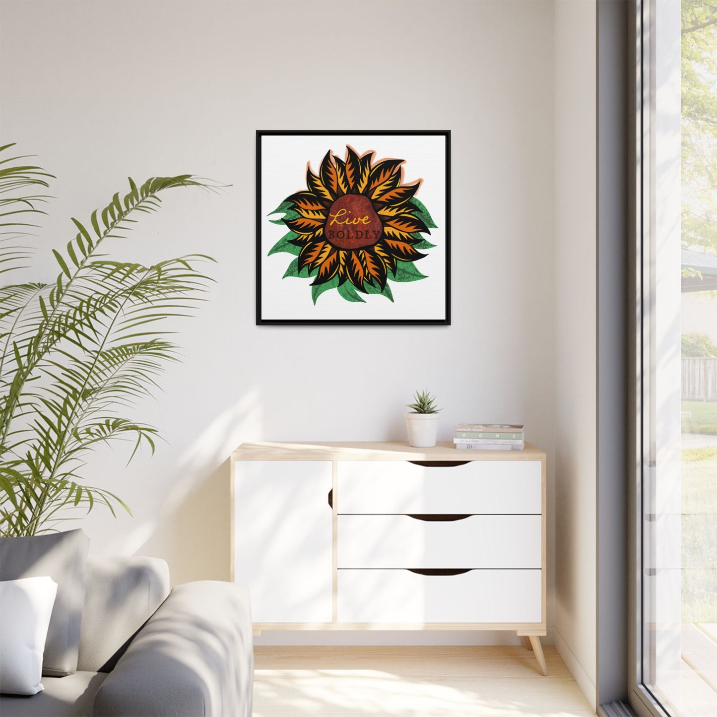 Live Boldly, Matte Canvas, Framed (Multi-color)