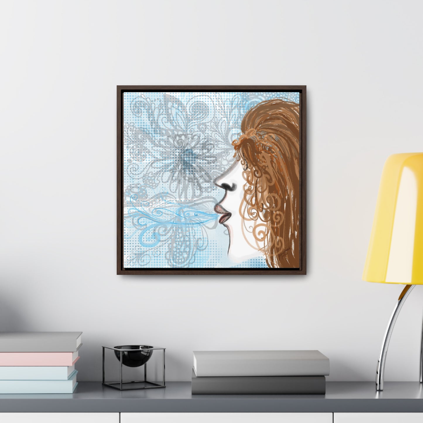 Breath-Original Art-Gallery Canvas Wraps, Square Frame