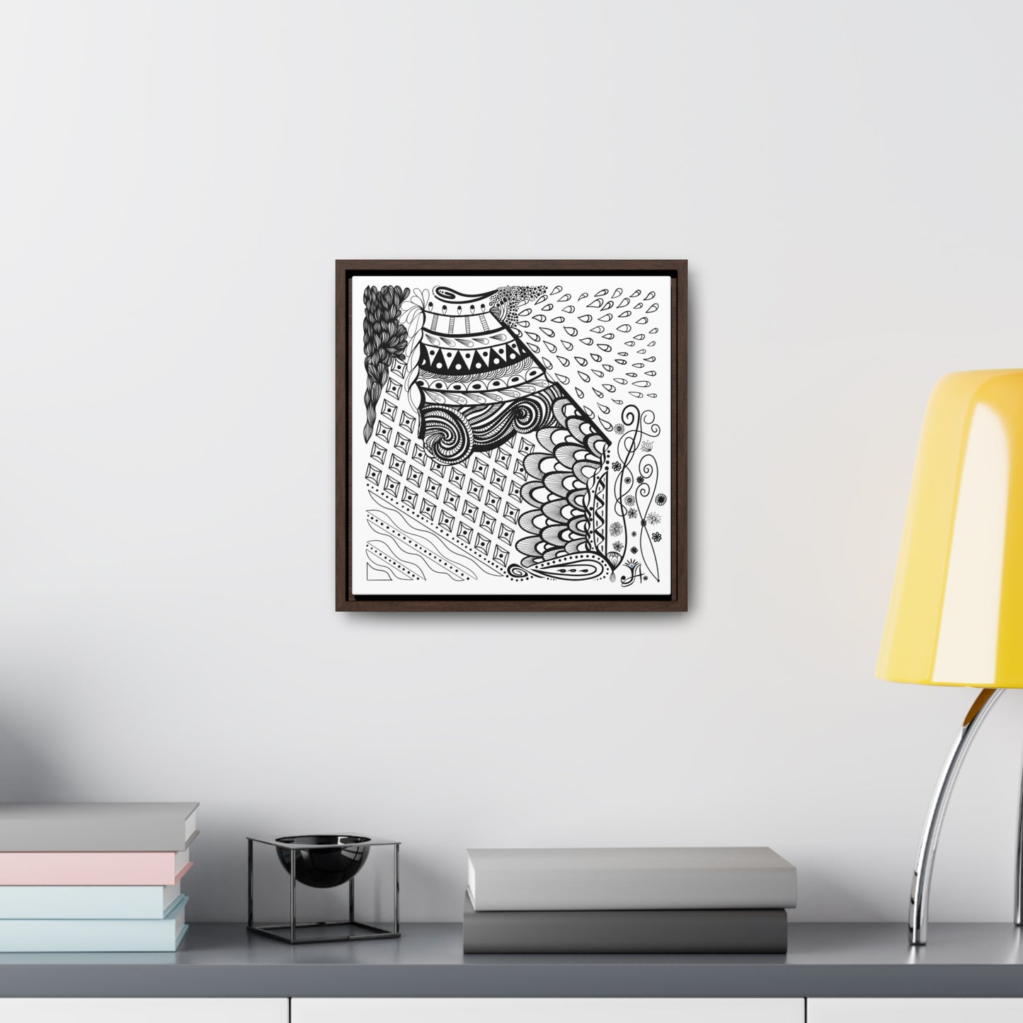Waterproof Test - Original Art-Gallery Canvas Wraps, Square Frame