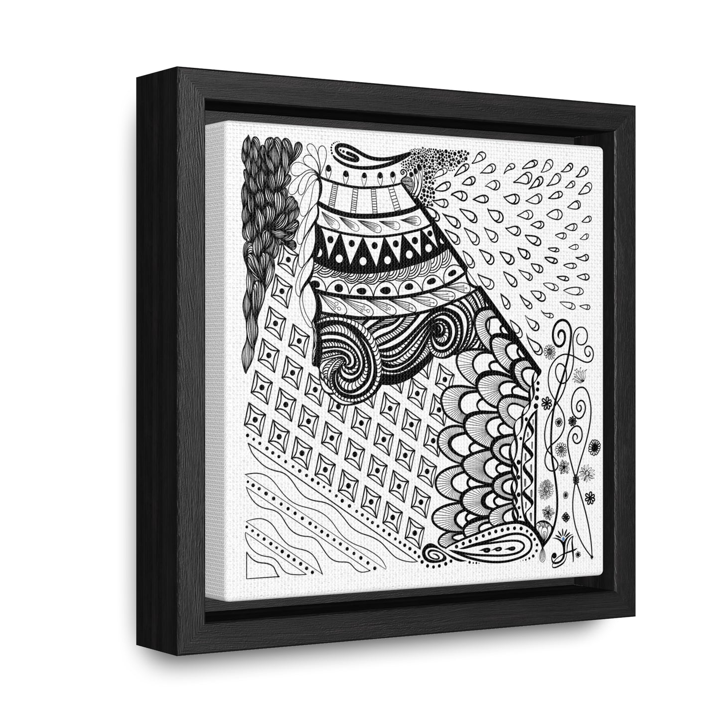 Waterproof Test - Original Art-Gallery Canvas Wraps, Square Frame