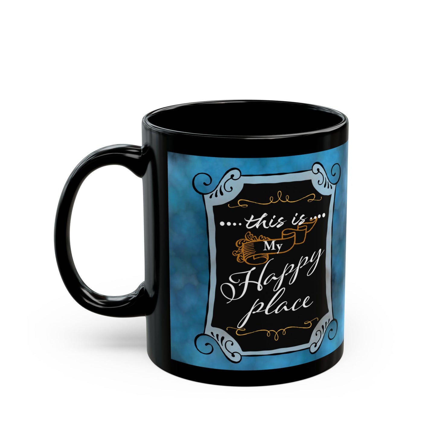 This is My Happy Place - Black Mug (11oz, 15oz)
