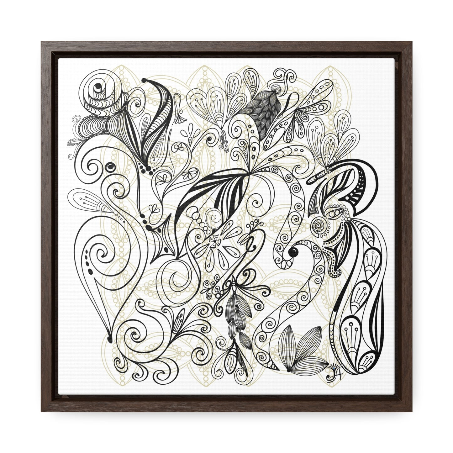 Golden Touch - Original Art-Gallery Canvas Print, Square Frame, Gift, Wall Art,