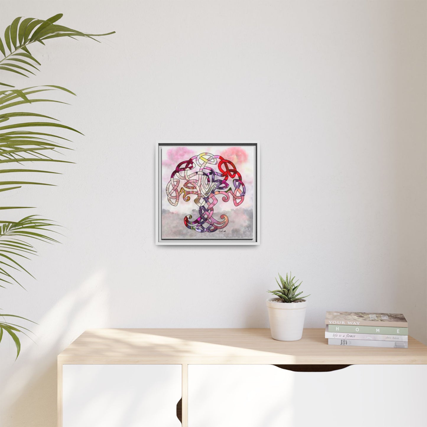 Tree of Life Print, Original Creation, Matte Canvas, Framed (Multi-color)