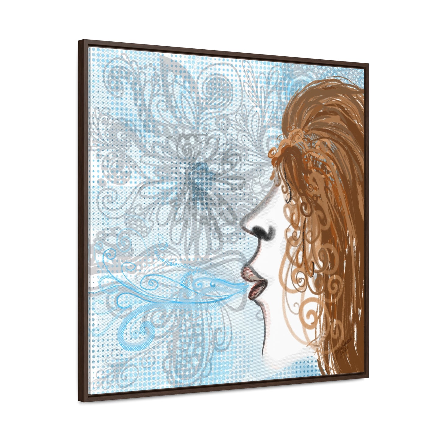 Breath-Original Art-Gallery Canvas Wraps, Square Frame