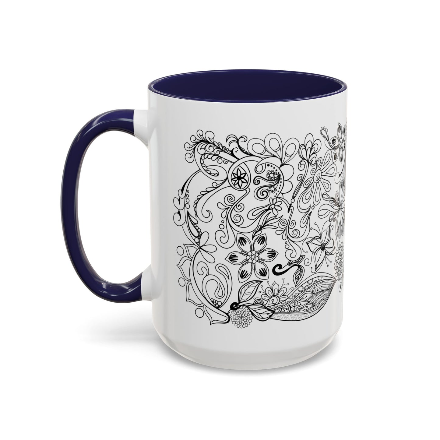 Piggy laughing - Accent Coffee Mug (11, 15oz)