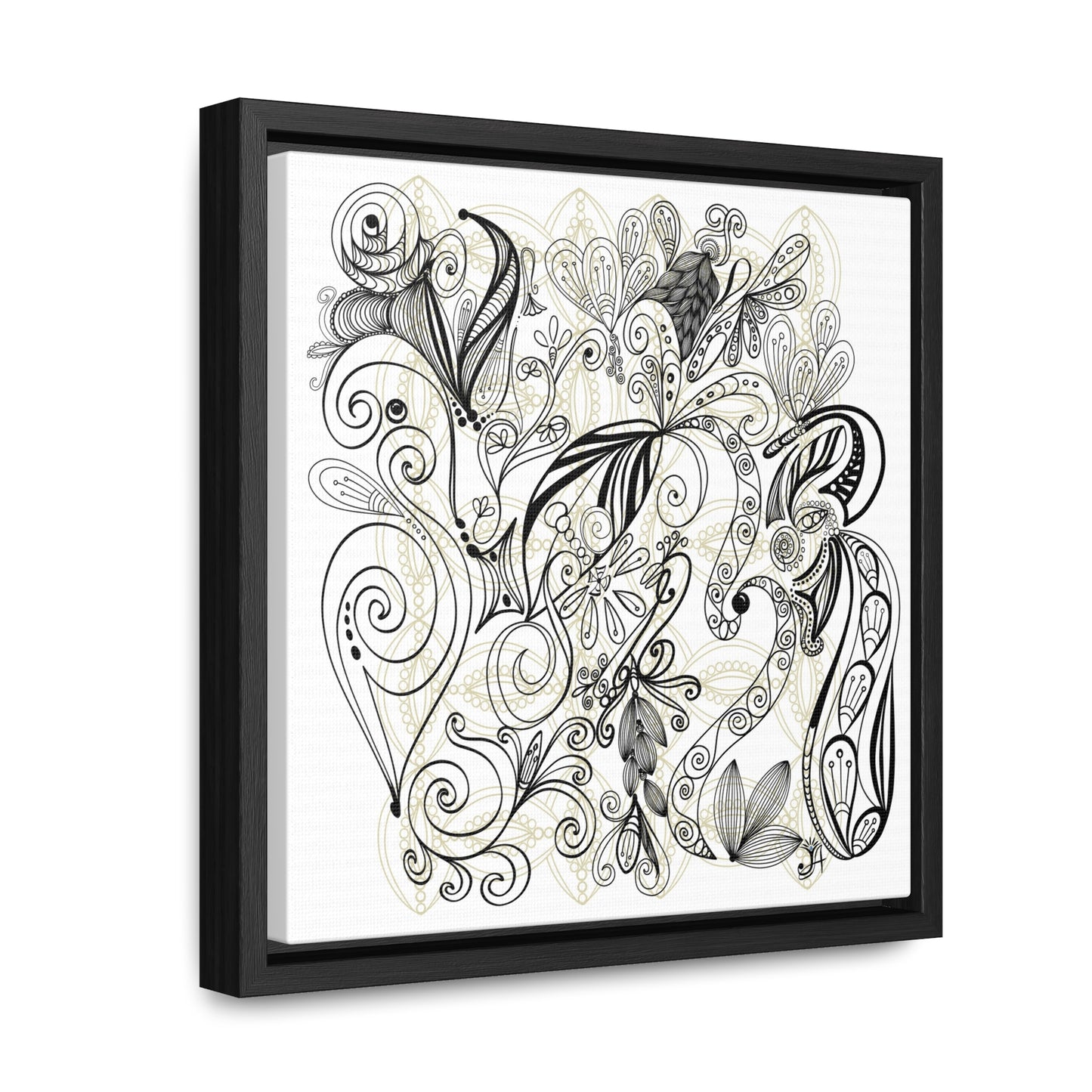 Golden Touch - Original Art-Gallery Canvas Print, Square Frame, Gift, Wall Art,
