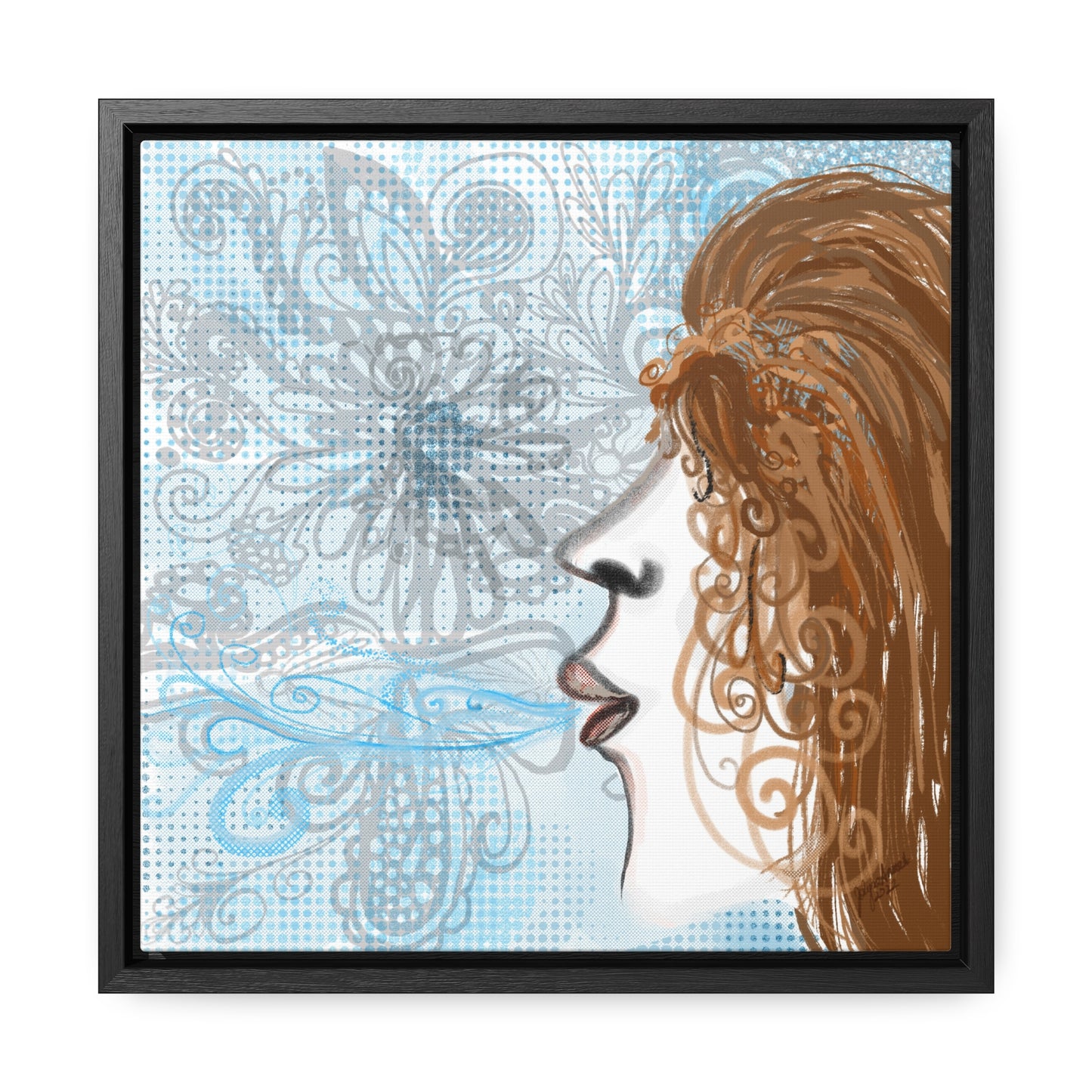 Breath-Original Art-Gallery Canvas Wraps, Square Frame