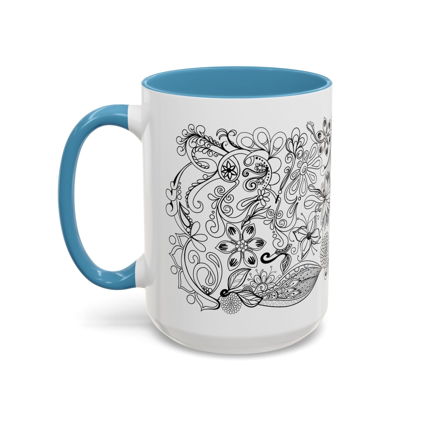 Piggy laughing - Accent Coffee Mug (11, 15oz)