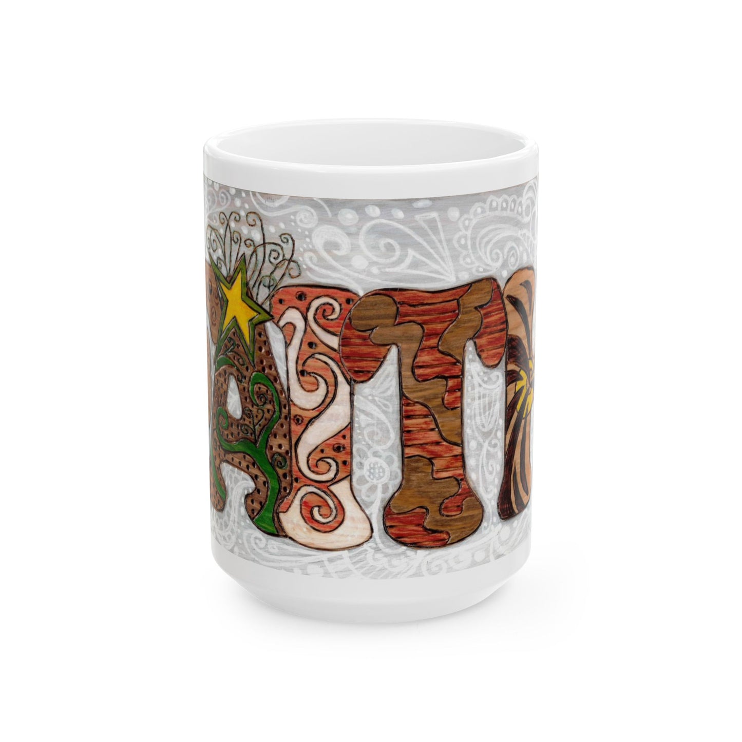 Faith, Ceramic Mug, (11oz, 15oz), coffee cup, gift, original art design
