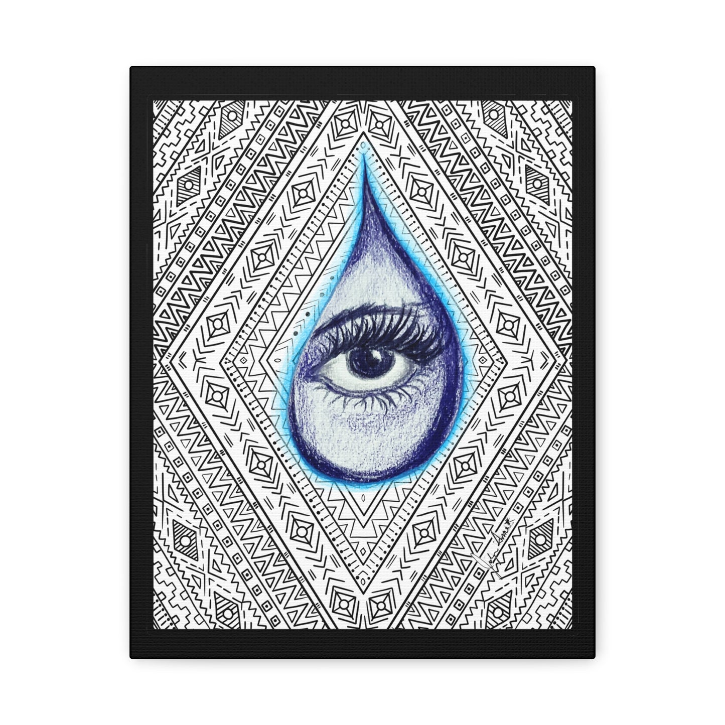 Tears Within-JolyneAnne Art Gallery Wrapped Canvas, Gift ideas, Original Artwork, Wall Art