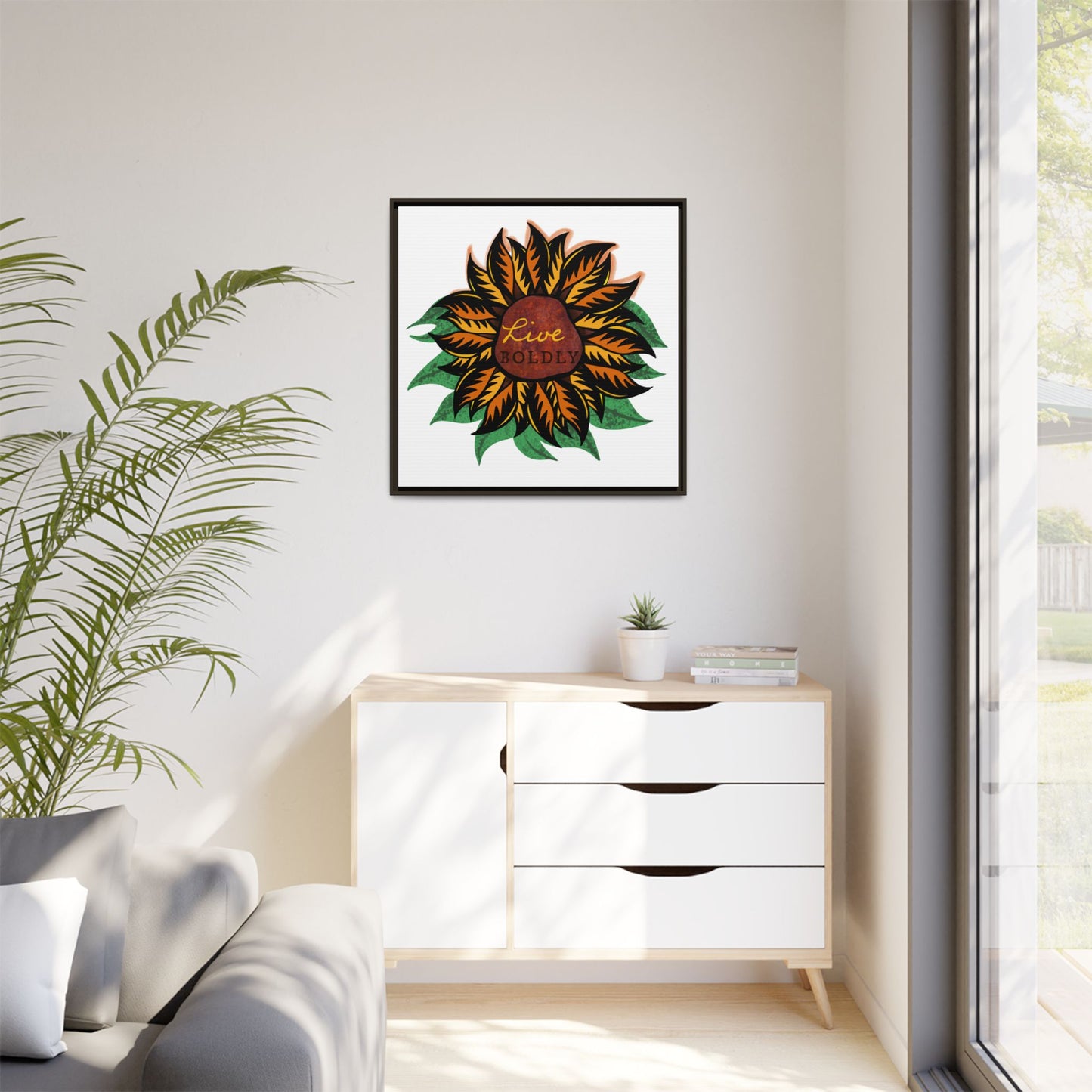 Live Boldly, Matte Canvas, Framed (Multi-color)