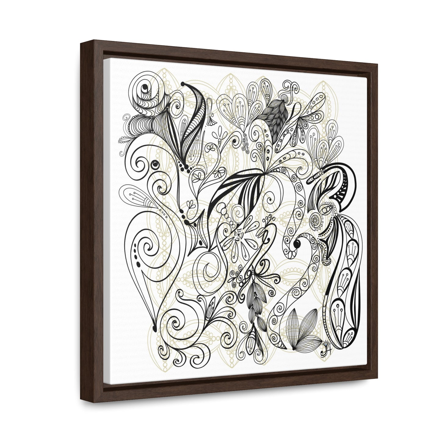 Golden Touch - Original Art-Gallery Canvas Print, Square Frame, Gift, Wall Art,