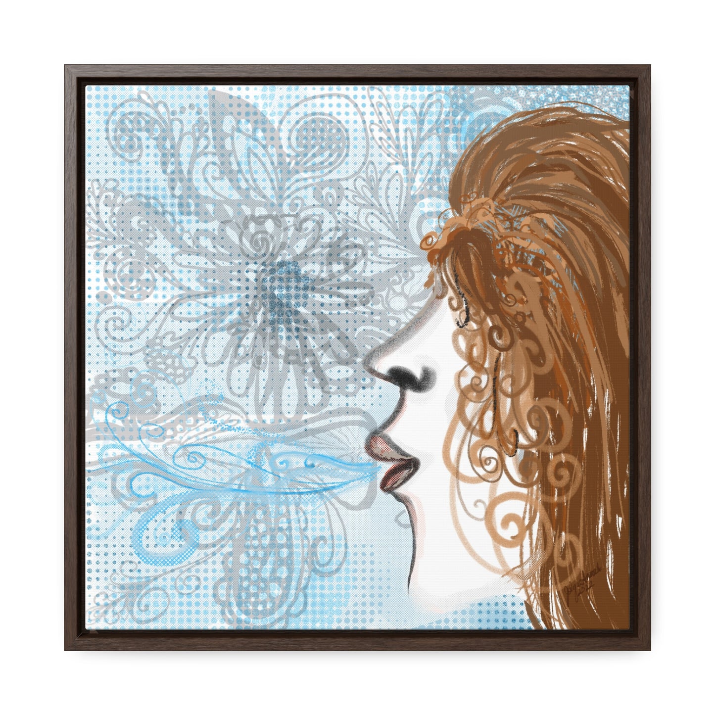 Breath-Original Art-Gallery Canvas Wraps, Square Frame