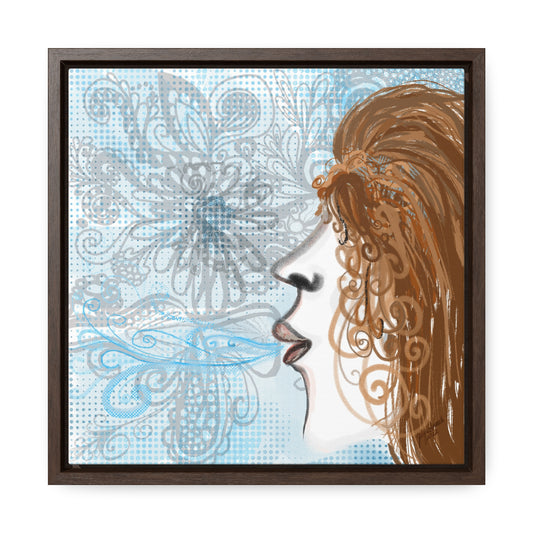 Breath-Original Art-Gallery Canvas Wraps, Square Frame