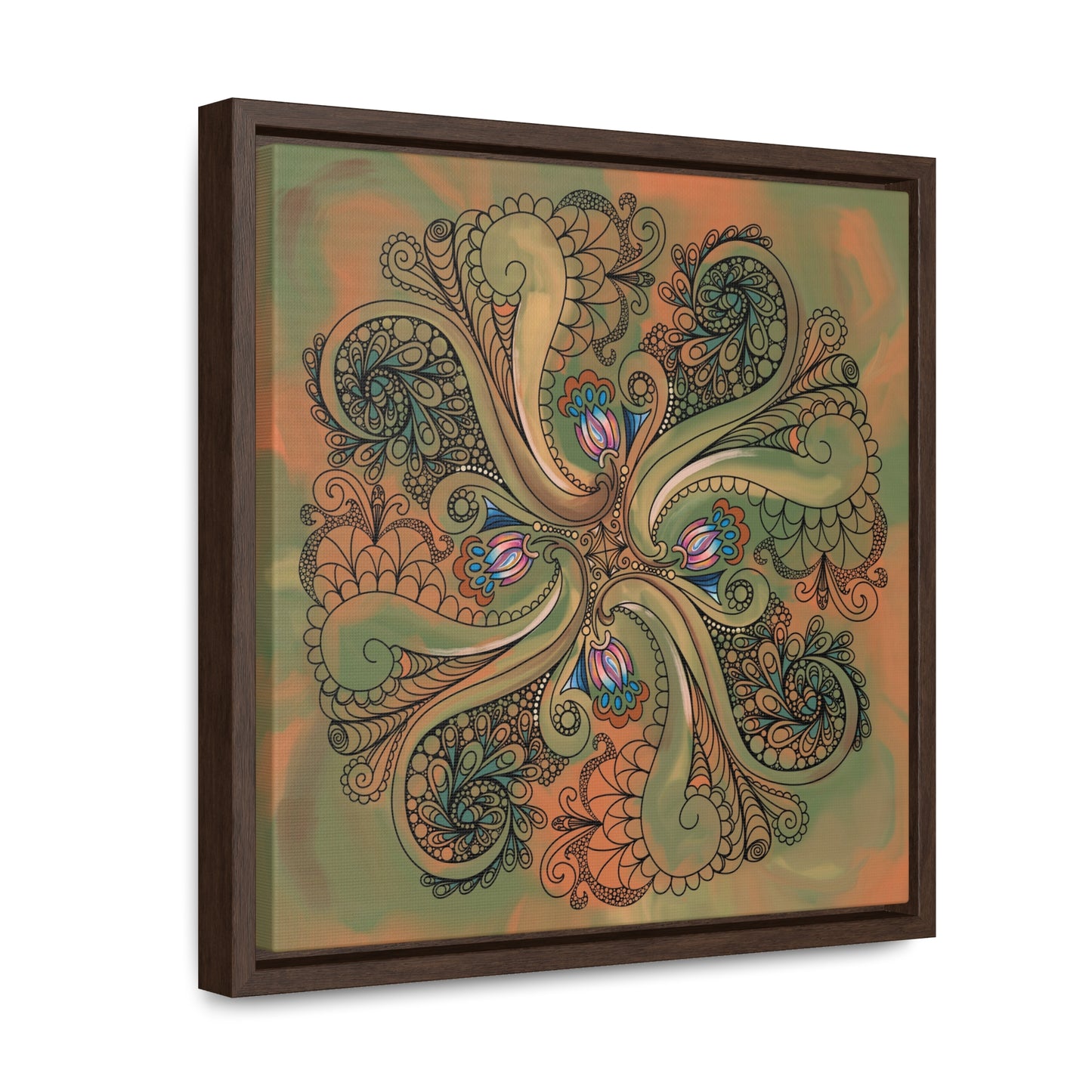 Fall Love - Original Art-Gallery Canvas Wraps, Square Frame