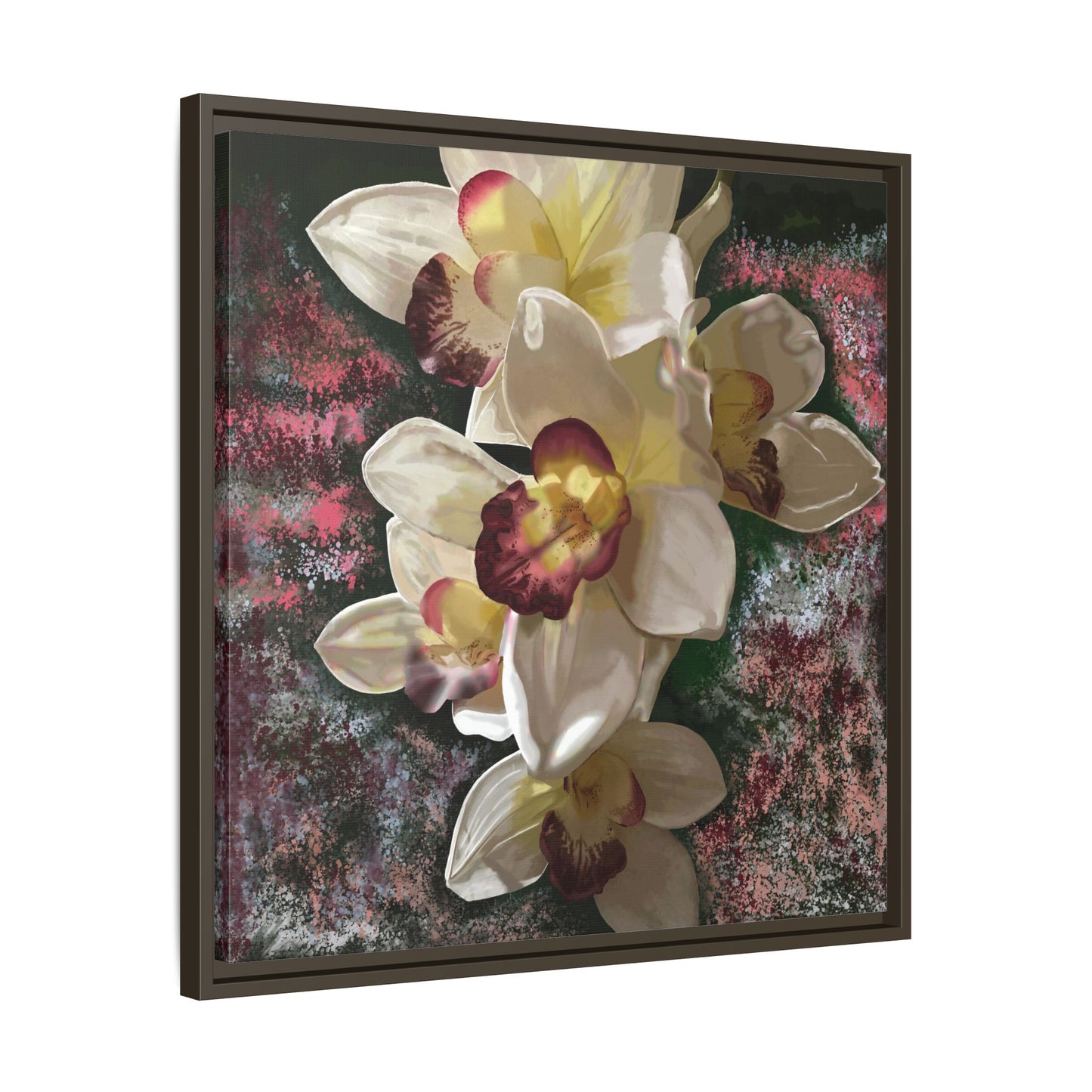 Simply-Orchid-original Art - Matte Canvas, Framed (Multi-color)