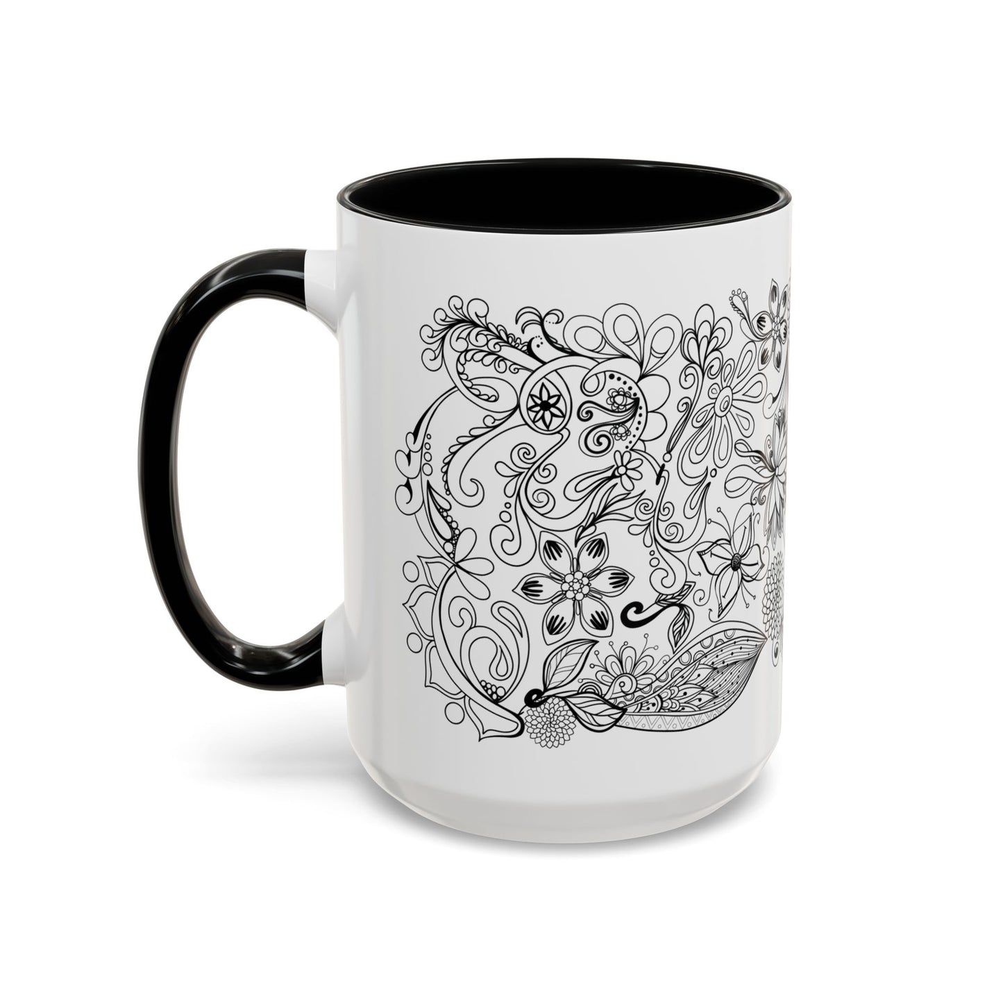 Piggy laughing - Accent Coffee Mug (11, 15oz)